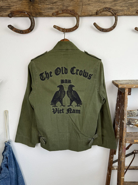 1950s Dutch HBT Jacket With Chain Stitching (S/M)