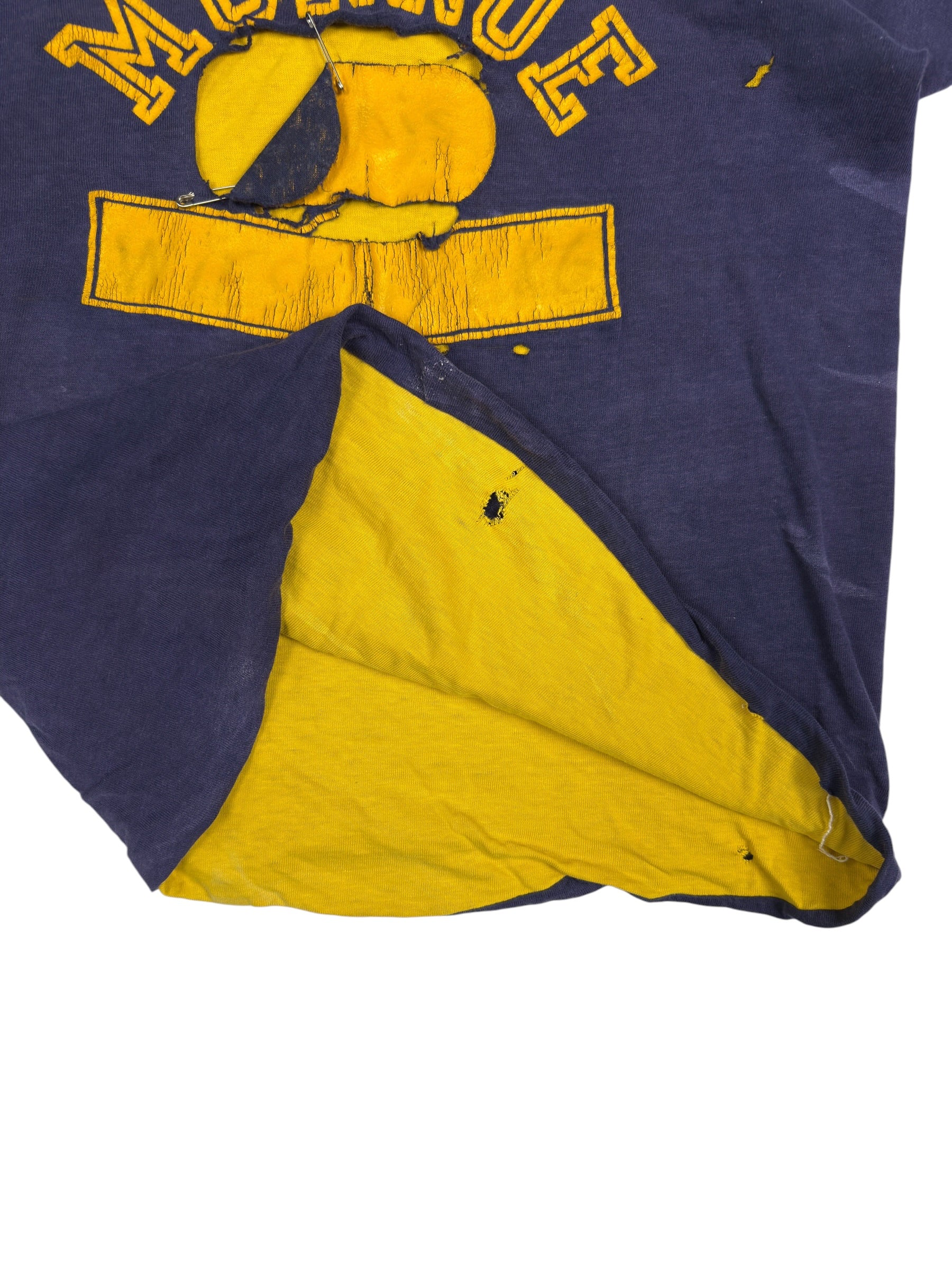 1950s ‘Monroe’ Sun Faded and Distressed Double Face Tee (S/M)