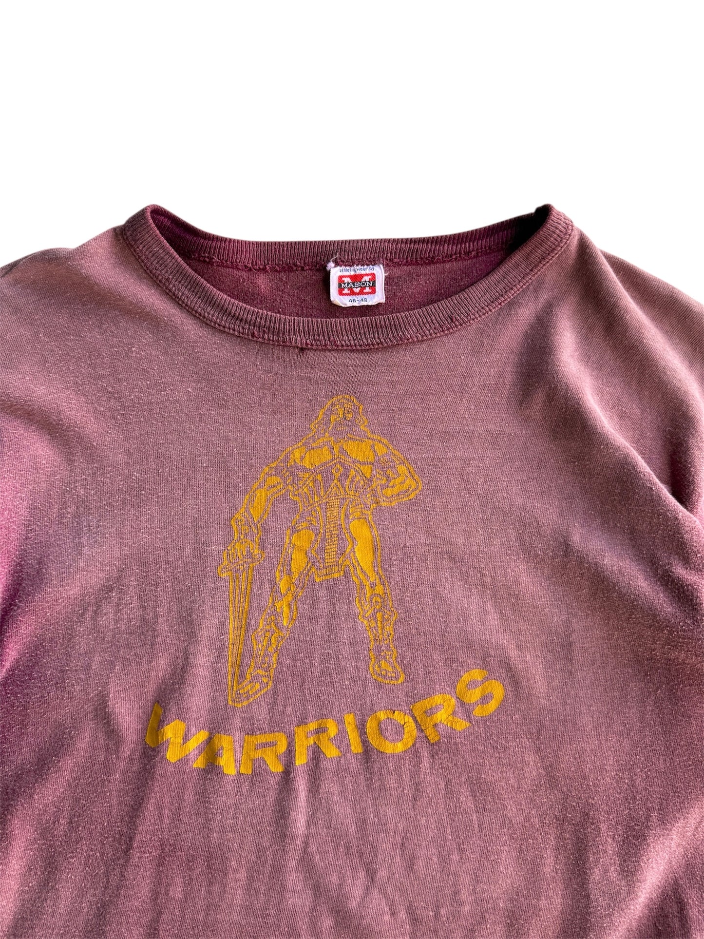 1950s ‘Warriors’ Sun Faded Burgundy Tee (M/L)