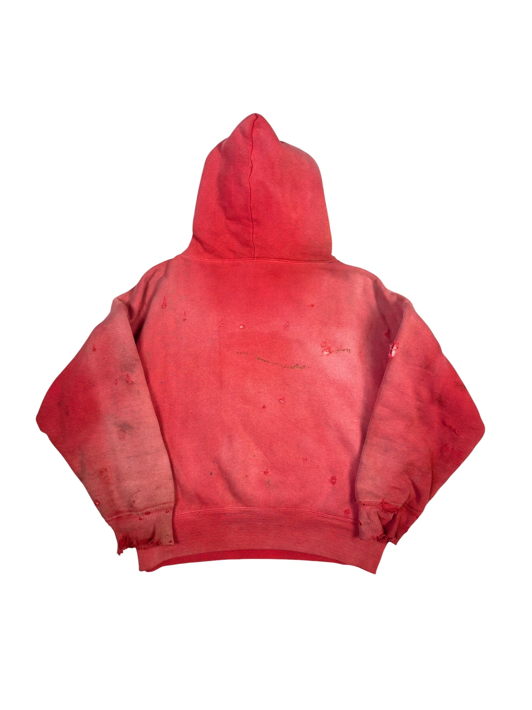 1950s Double Face ‘Ghost Pocket’ Sun Faded Cherry Red Hoodie (XL)