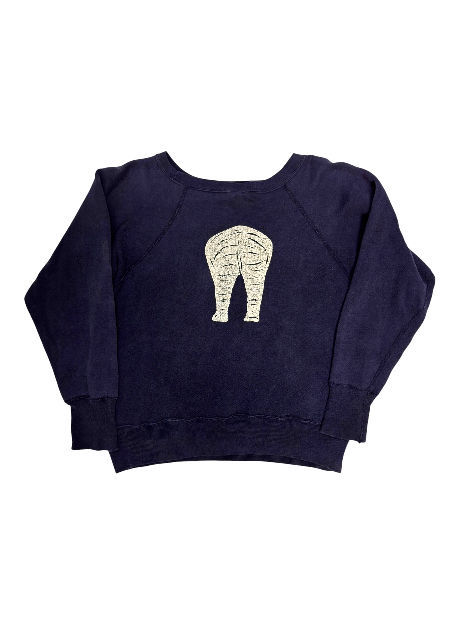 1950s ‘ERA’ Elephant Double Sided Graphic Sweatshirt (S/M)