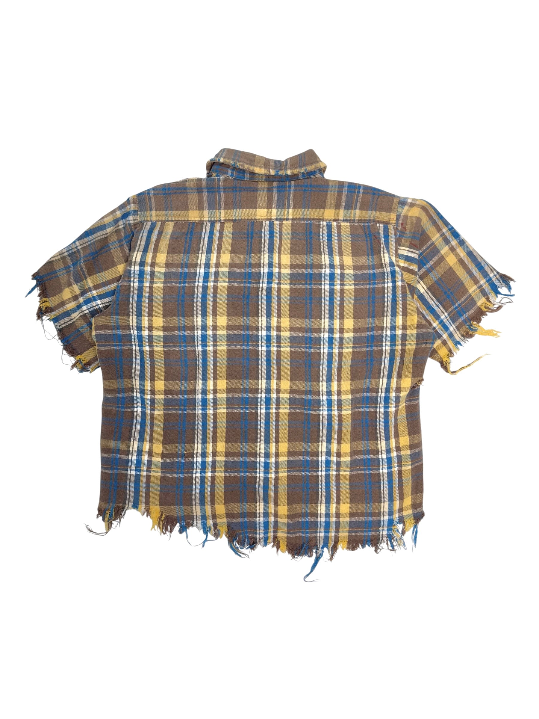 1940s Thrashed & Chopped Cotton Flannel (S/M)