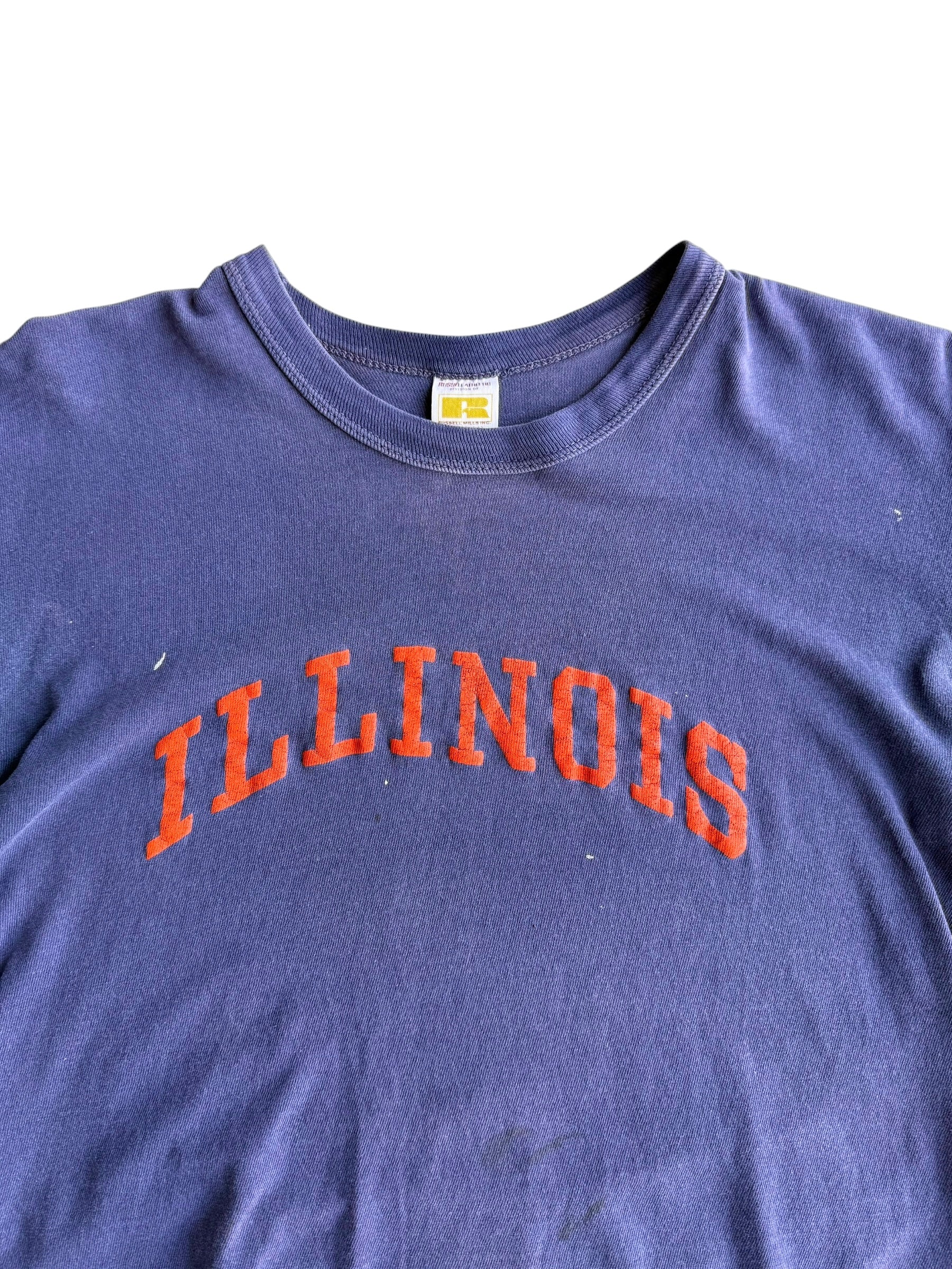 1970s Sun Faded & Splatter Paint ‘Illinois’ Tee (S/M)
