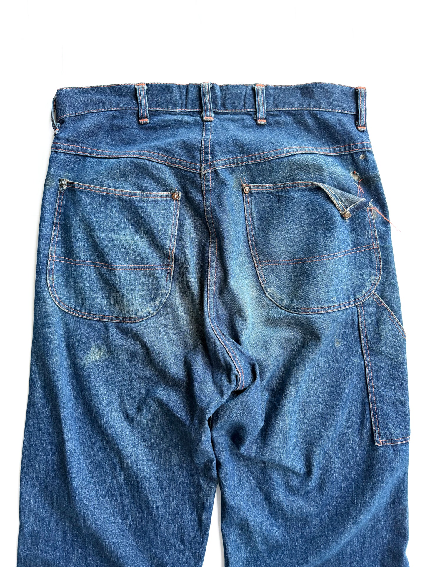 1940s/1950s ‘Pioneer’ Donut Button Dark Denim Jeans (32)