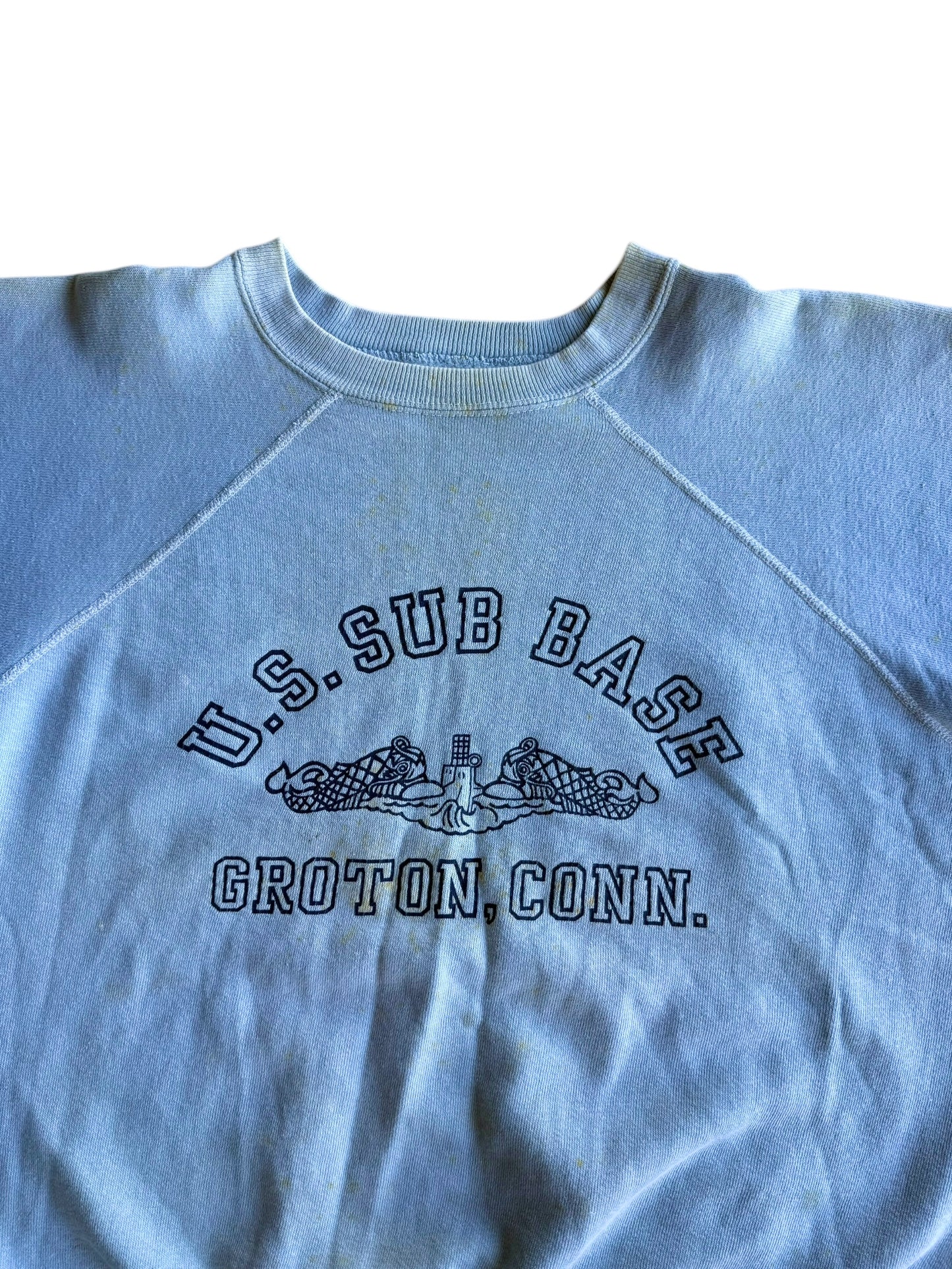 1960s Chopped ‘US Sub Base’ Military Sweatshirt (S/M)