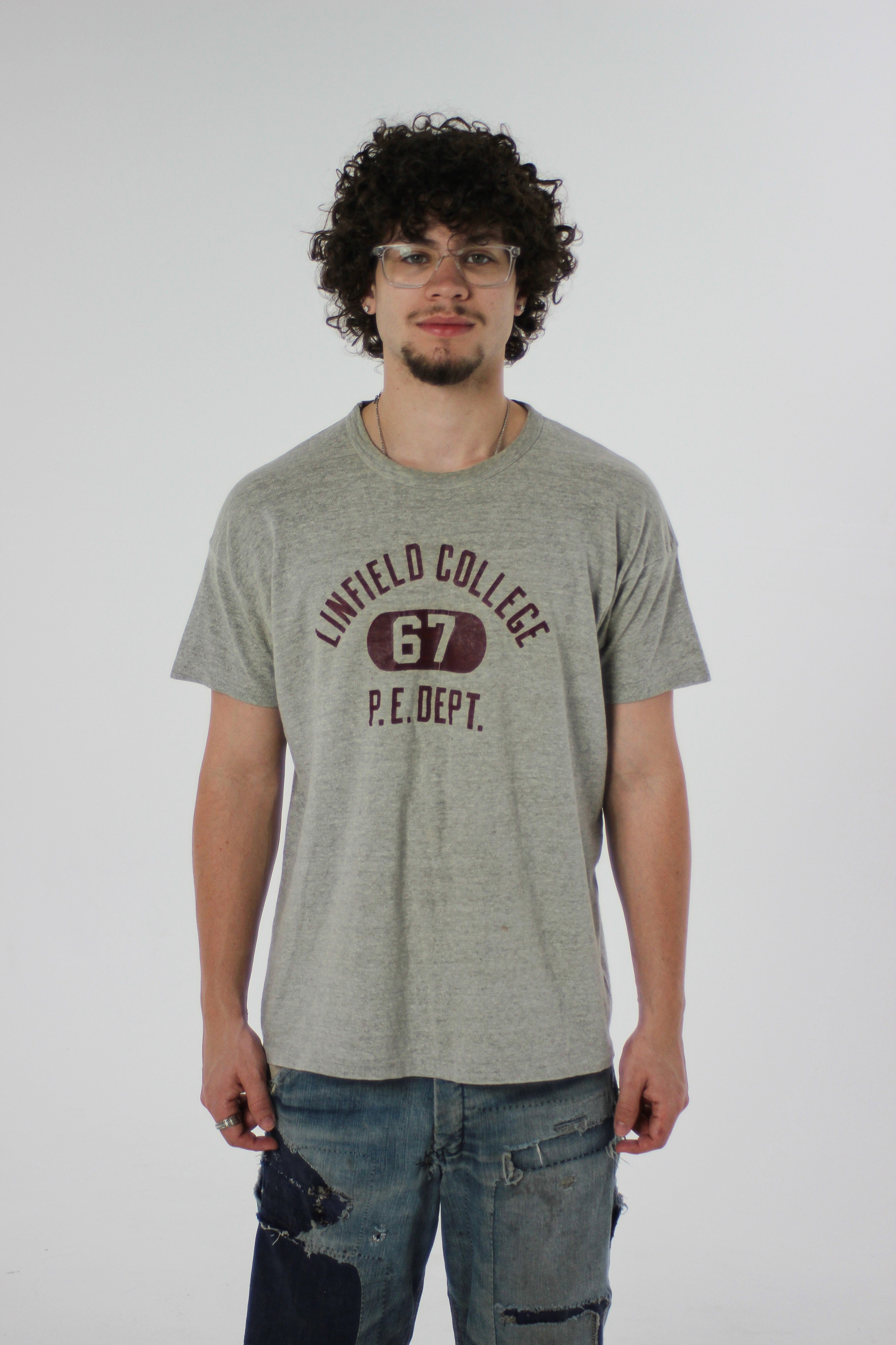 1960s ‘Linfield College’ 67 Phys Ed Tee (XL)