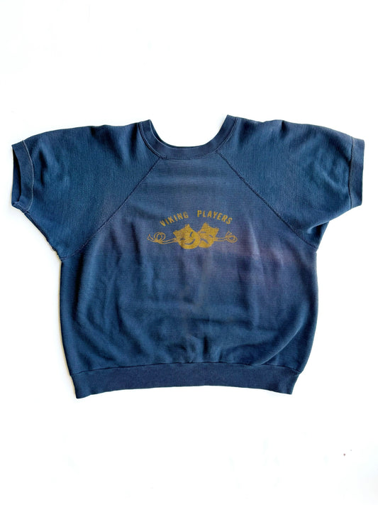 1960s ‘Viking Players’ Short Sleeve Sweatshirt (S/M)