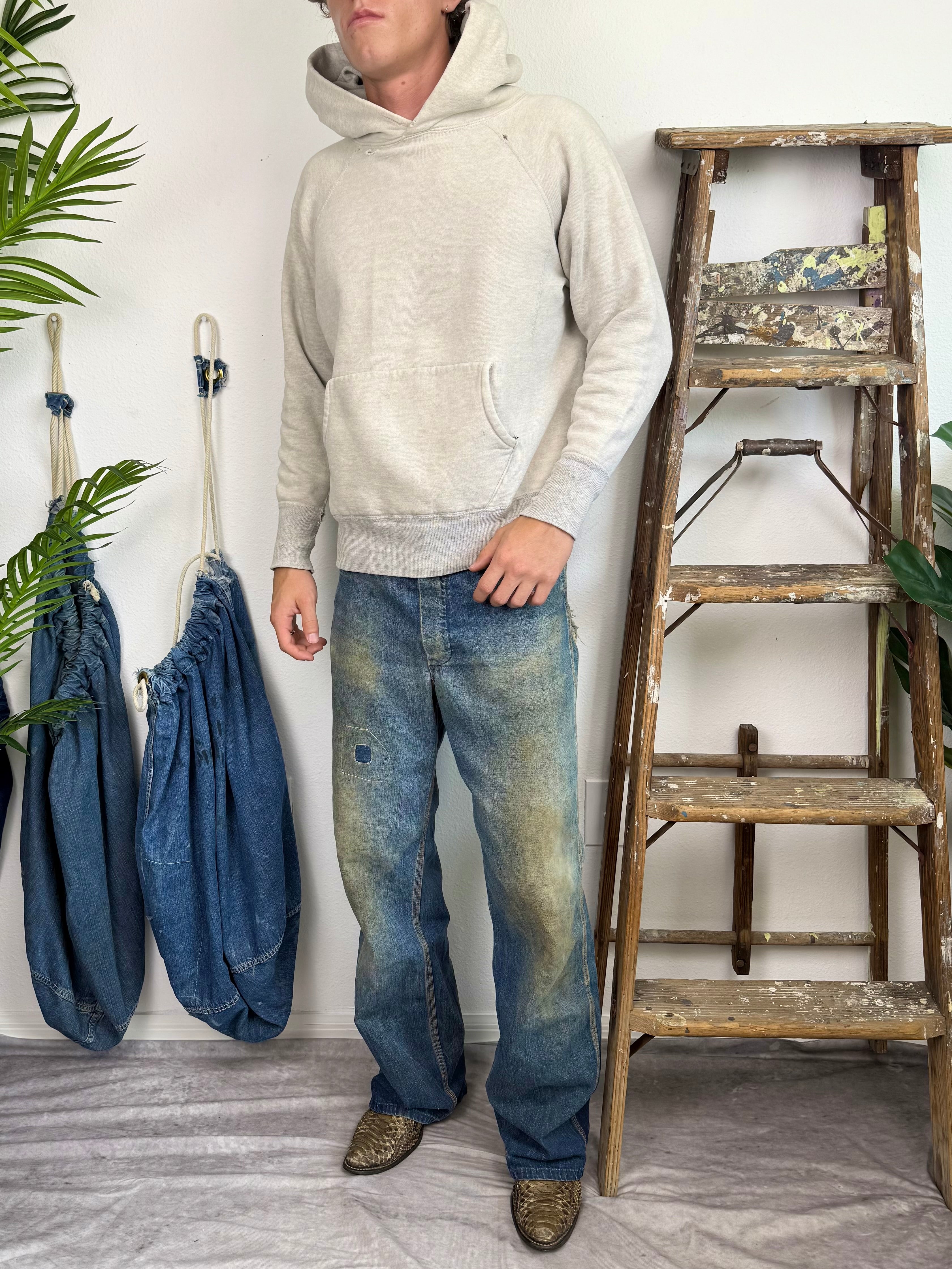 1950s Grey Two Tone ‘Jon’ Hoodie (S/M)