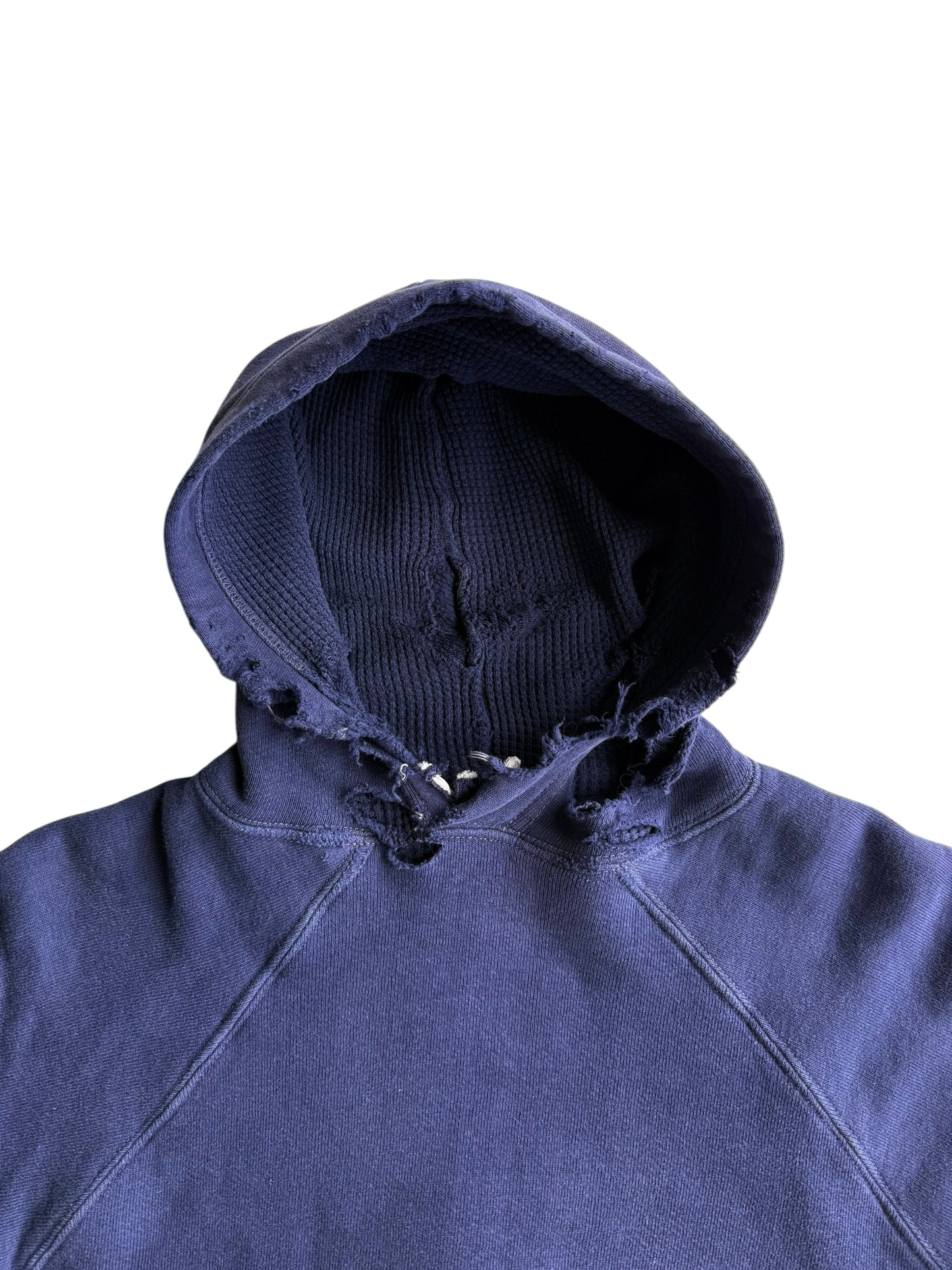 1950s Pilgrim Double Face Thermal Lined Navy Hoodie (S/M)