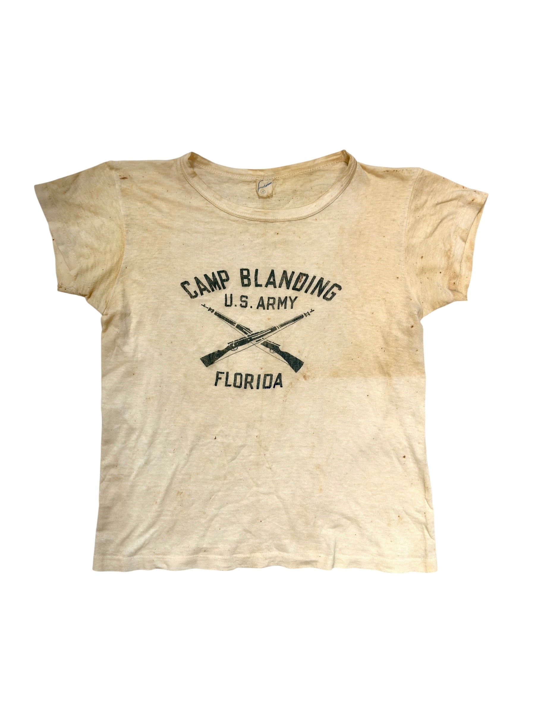 1940s WW2 Era US Army ‘Camp Blanding Florida’ Tee (S)