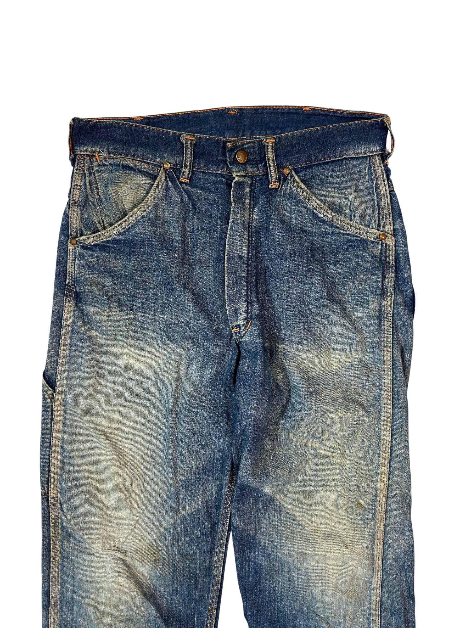 1950s Perfectly Distressed Essential Carpenter Jeans (31)