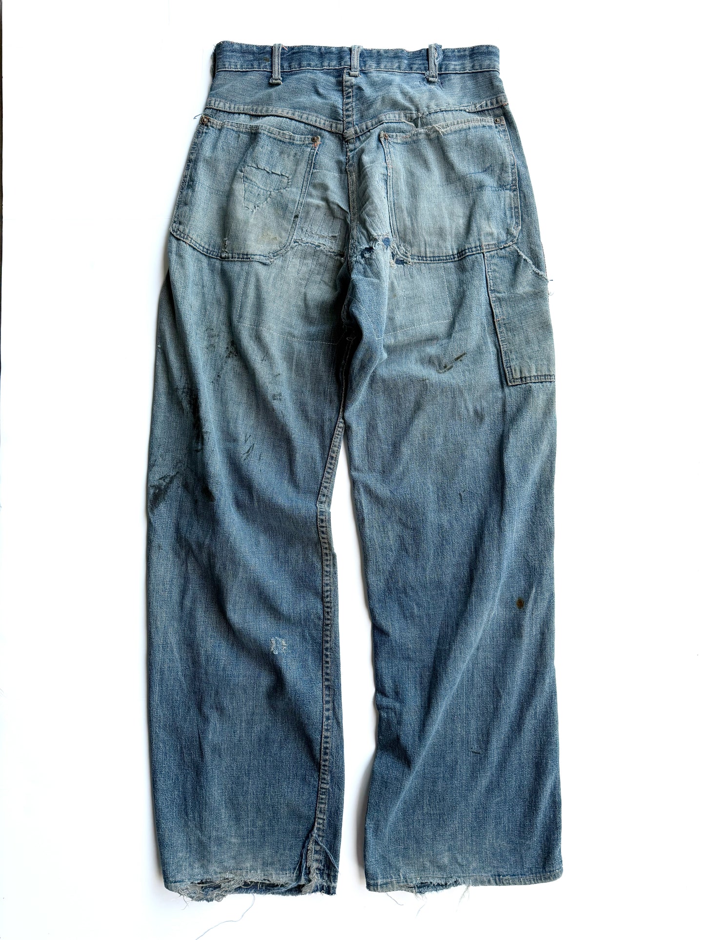 1940s ‘Crotch Rivet’ Donut Button Carpenter Jeans (29)