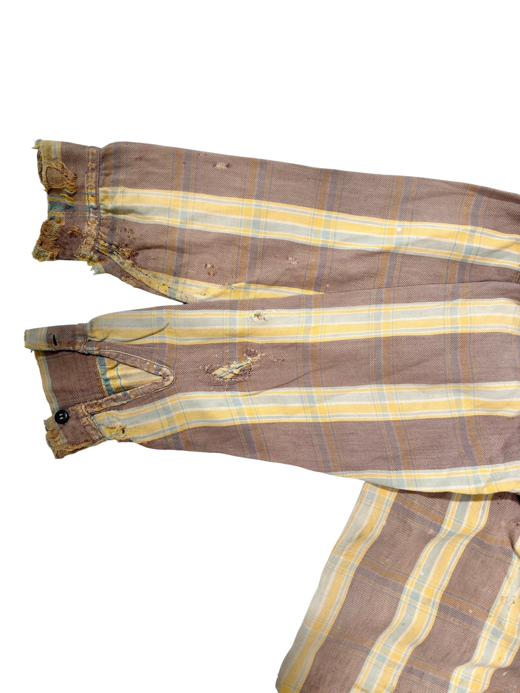 1940s Striped Cotton Flannel (S/M)