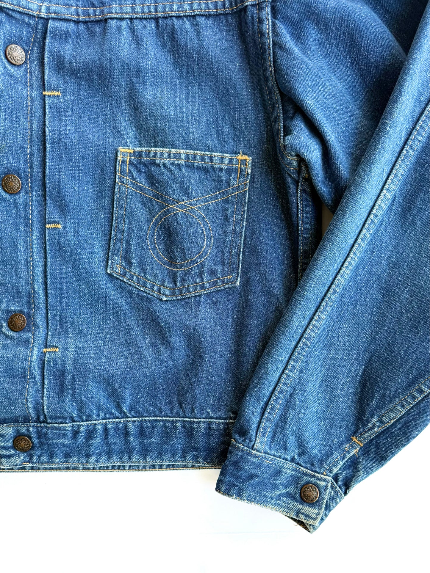1950s JC Penny Double Breasted Denim Jacket (S/M)