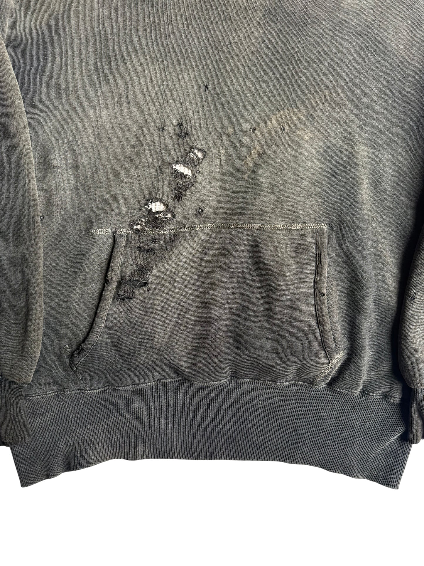 1950s Thrashed and Sun Faded Thermal Lined Hoodie (XL)