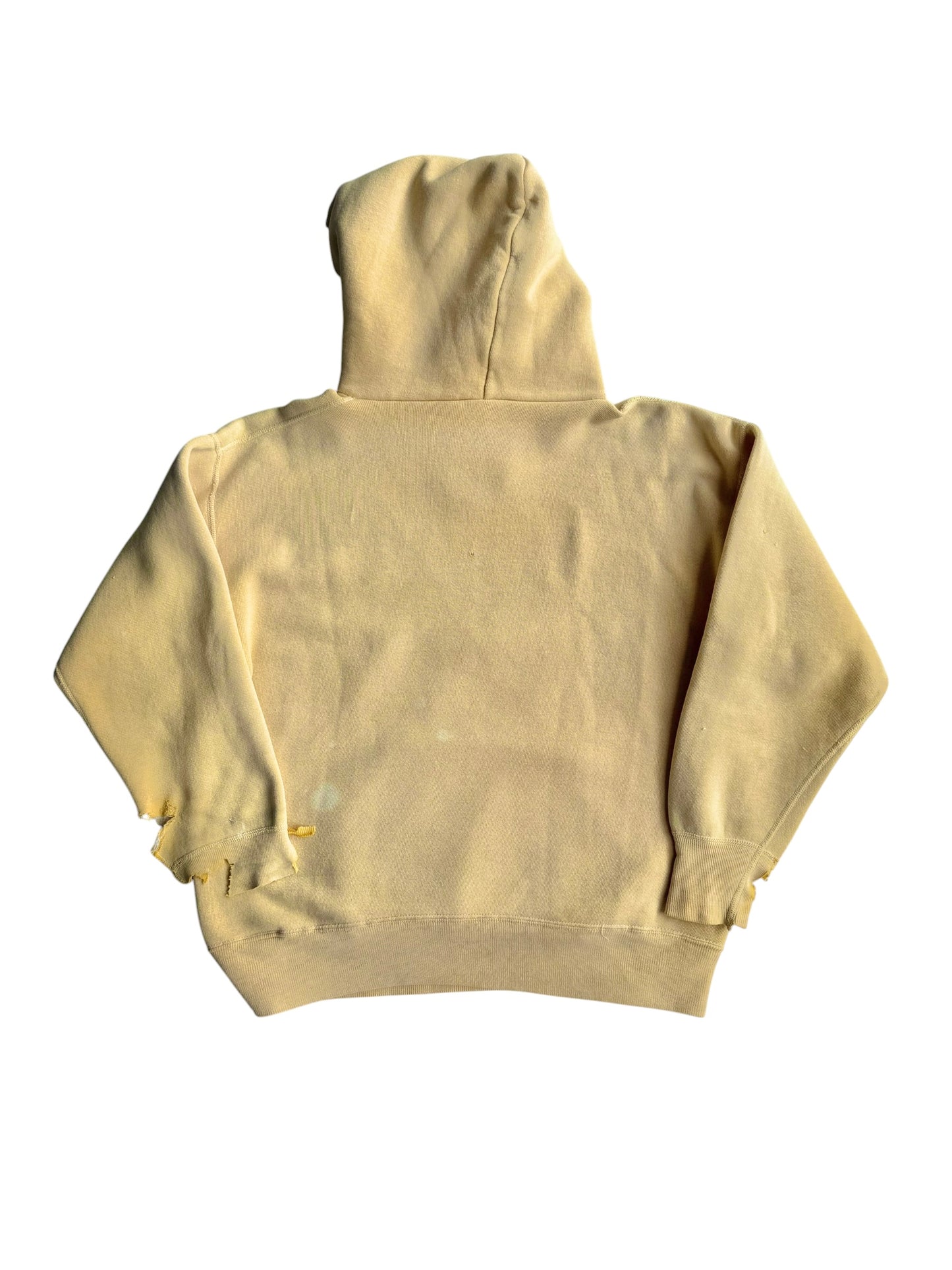1960s Sun Faded Yellow ‘Samohi’ Distressed Hoodie (S/M)