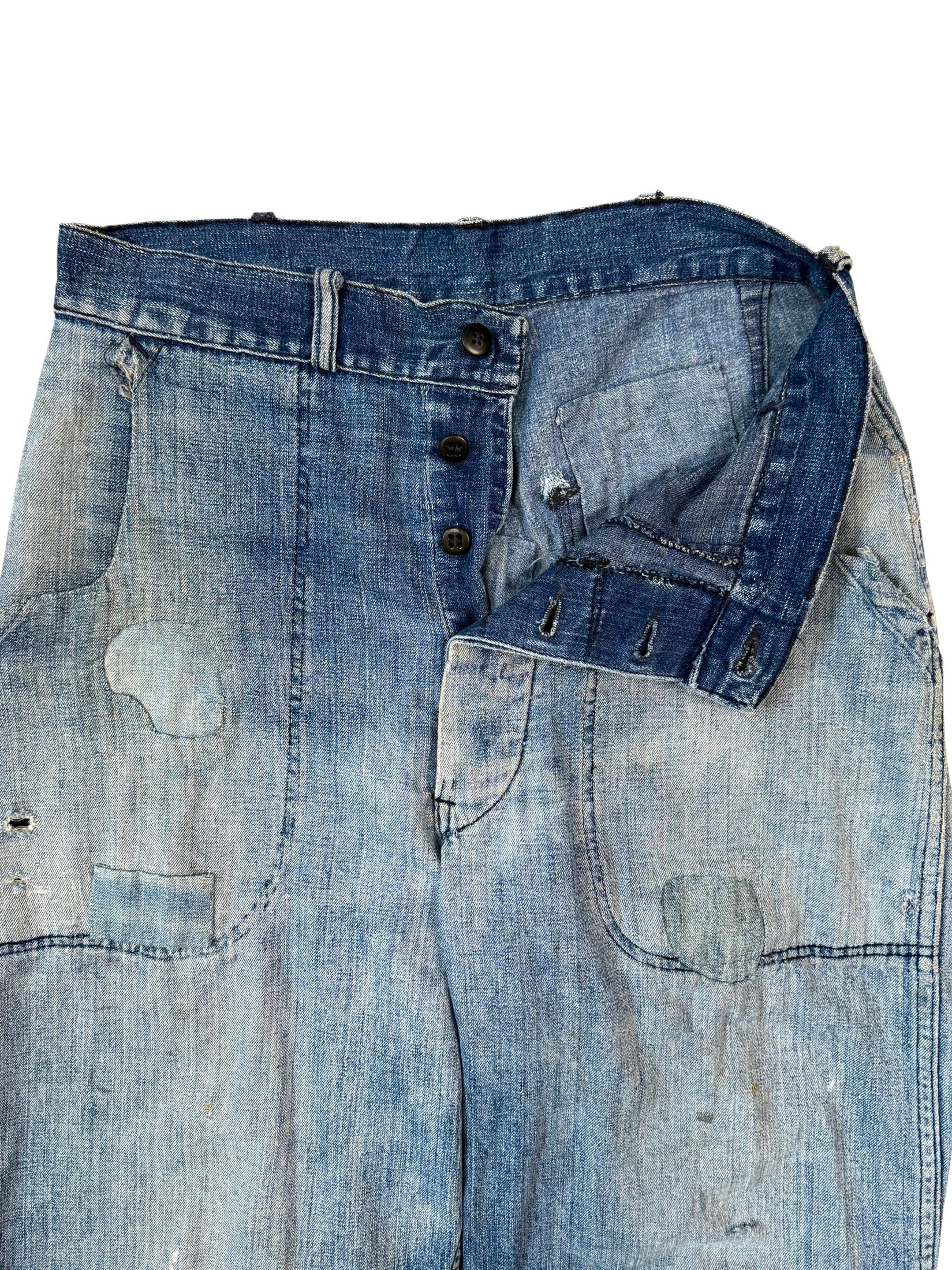 1940s WW2 Era US Navy Denim Dungarees (30)