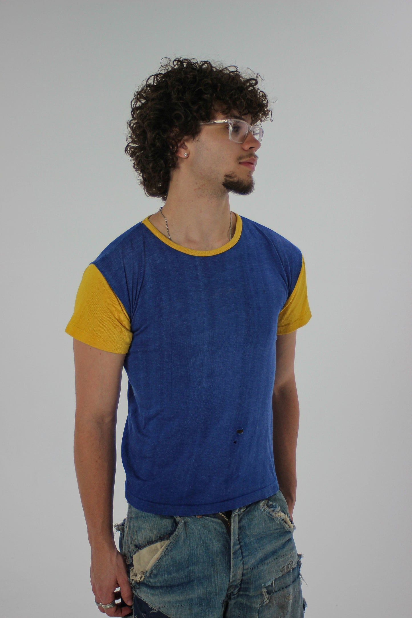 1950s Two Tone Jersey Tee (S/M)