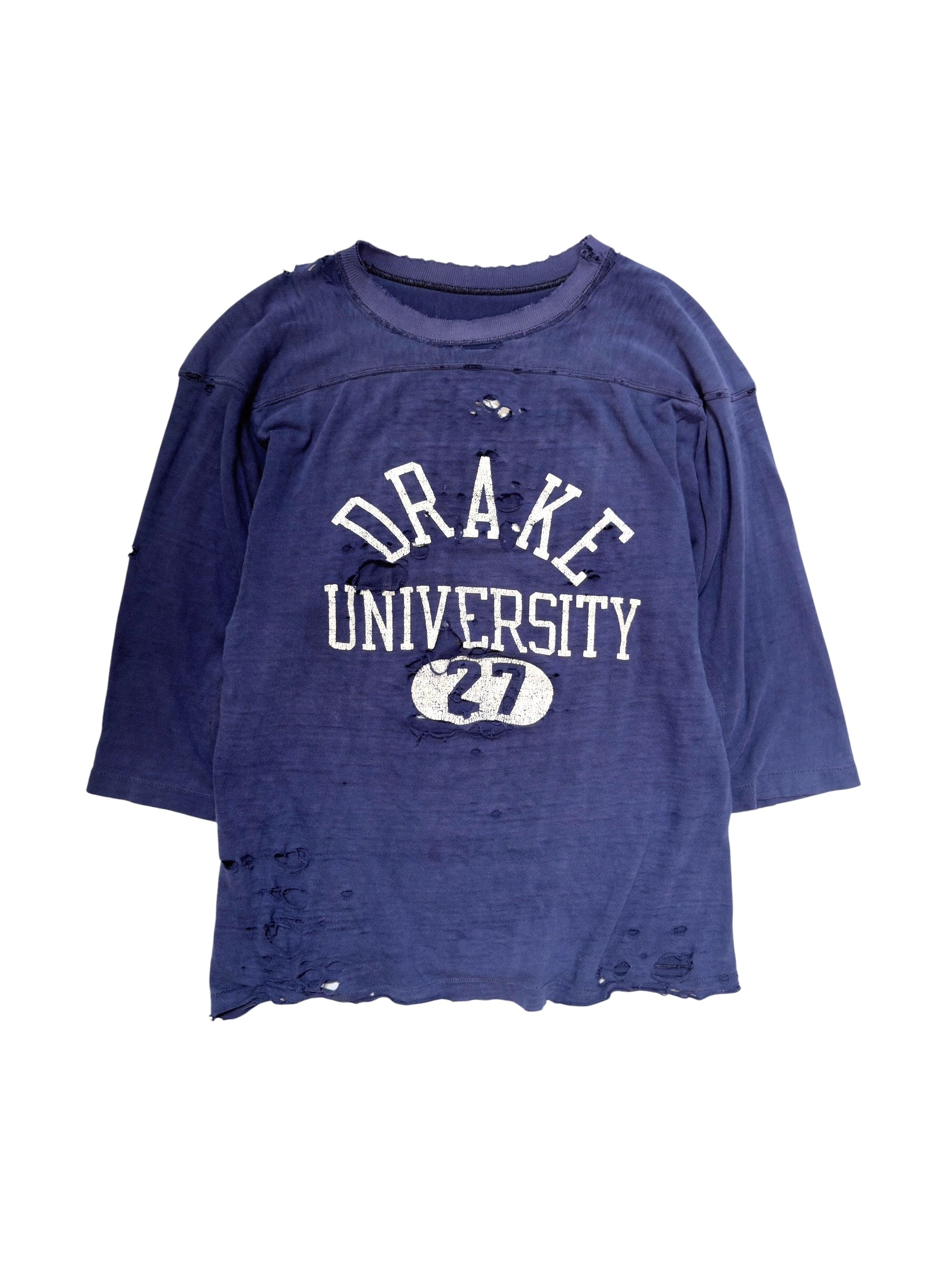 1950s ‘Drake University’ Distressed Cotton Jersey (M/L)