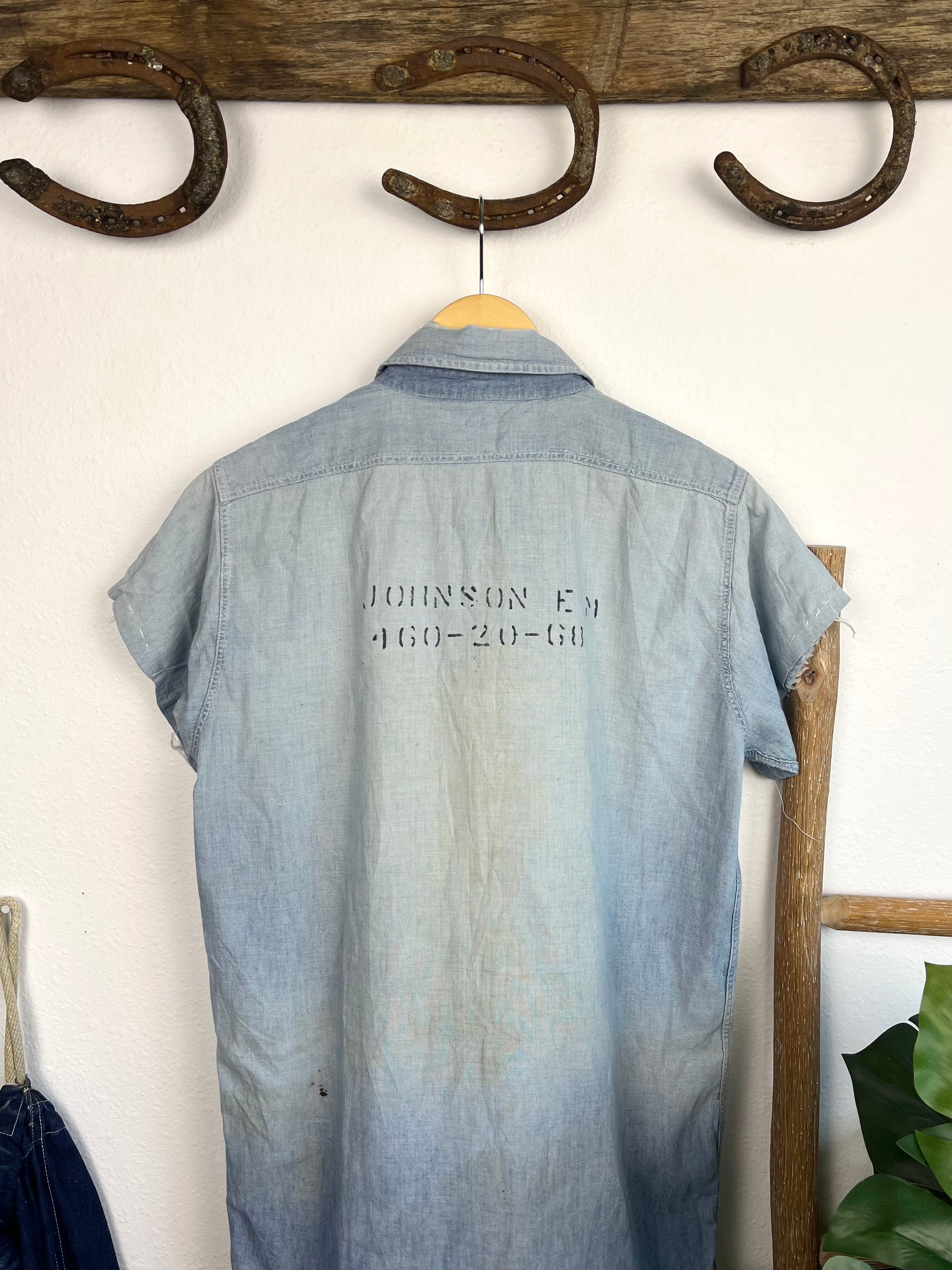 WW2 1940’s USN Sun Faded Stenciled Shirt (S/M)
