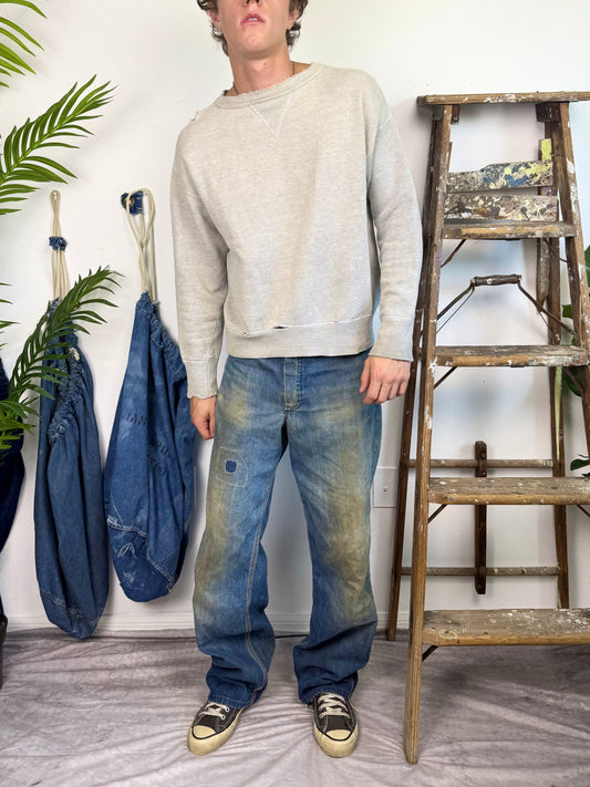 1940s Ribbed ‘Essential’ Single V Sweatshirt (M/L)