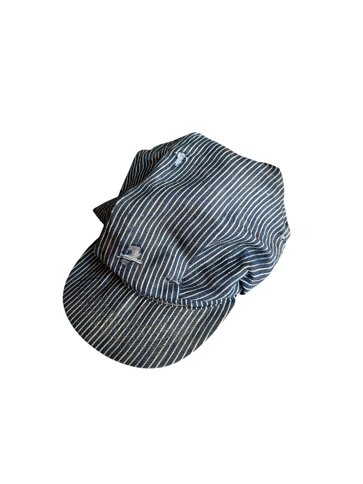 1940s Pinstripe Distressed Engineer Hat (S)