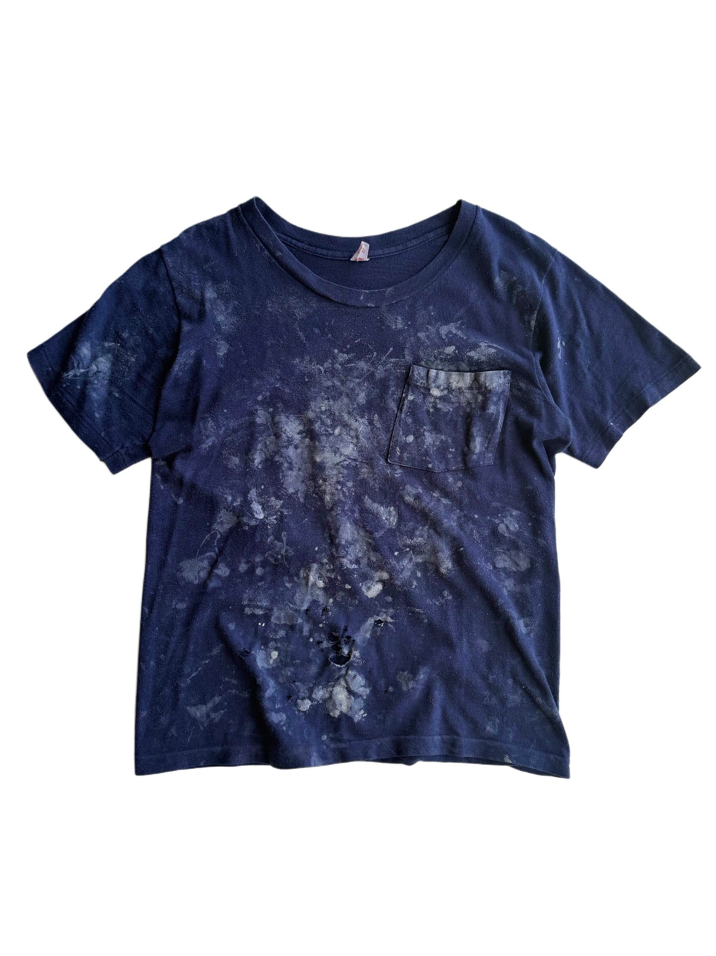 1960s Hanes Splatter Paint Navy Tee (S/M)