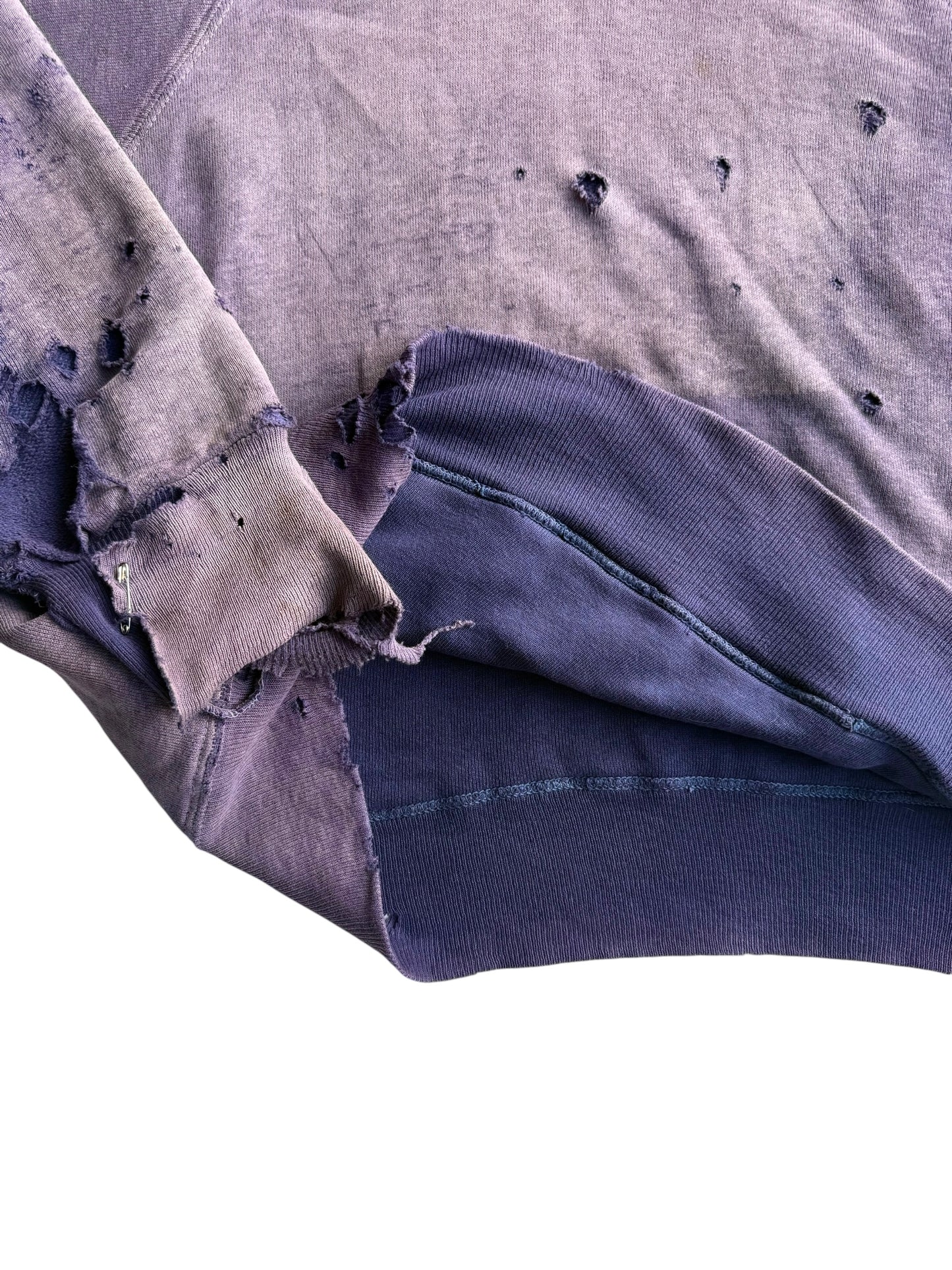 1940s Sun Faded ‘Ghost Pocket’ Distressed Double Face Hoodie (XL)