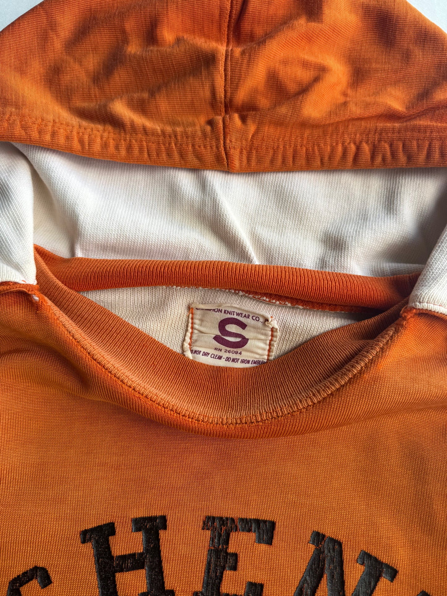 1950s Champion ‘Warriors’ Two Tone Double Face Orange Durene Afterhood (S/M)