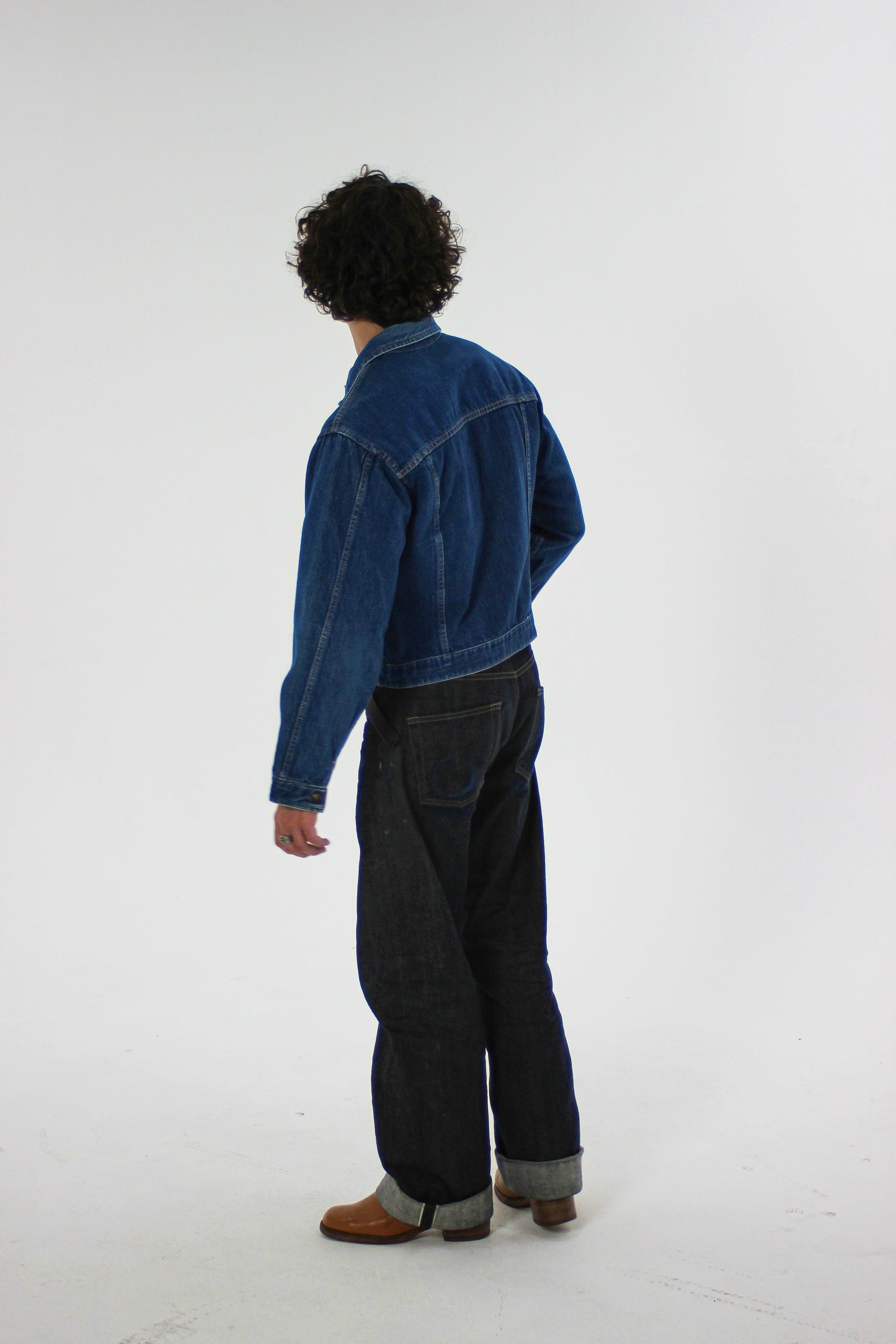 1950s JC Penny Double Breasted Denim Jacket (S/M)