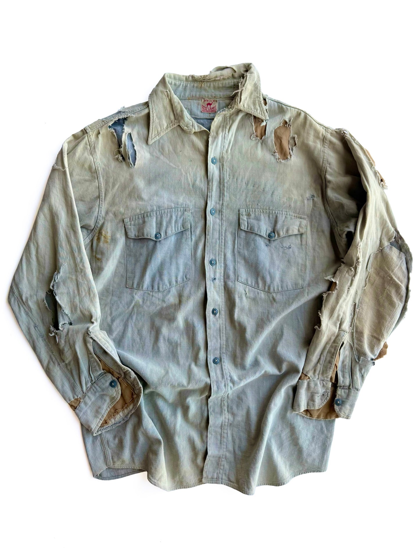 1940s Distressed Work Shirt (L/XL)