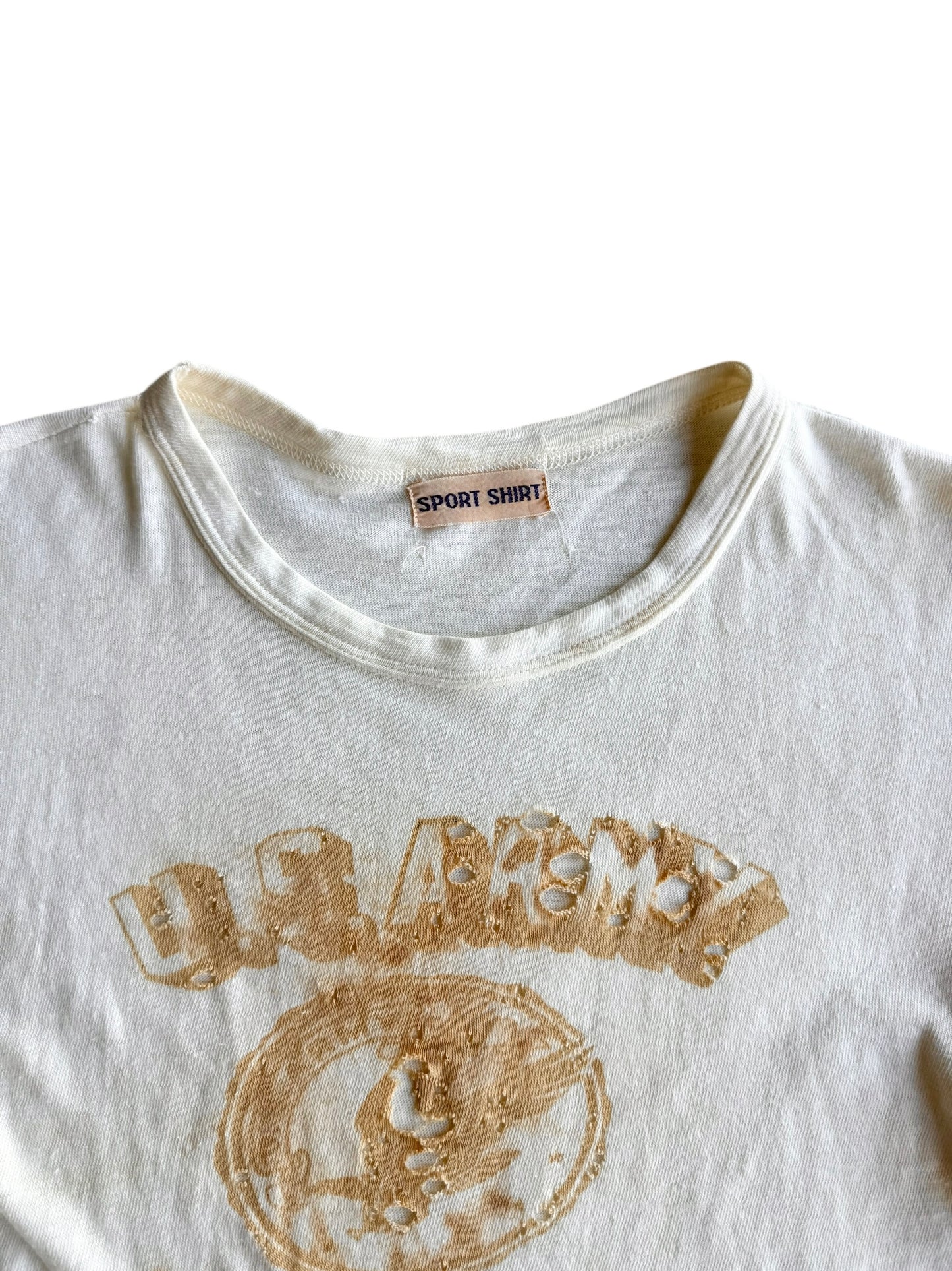 1940s WW2 ‘US Army California’ Ghost Print Tee (S/M)