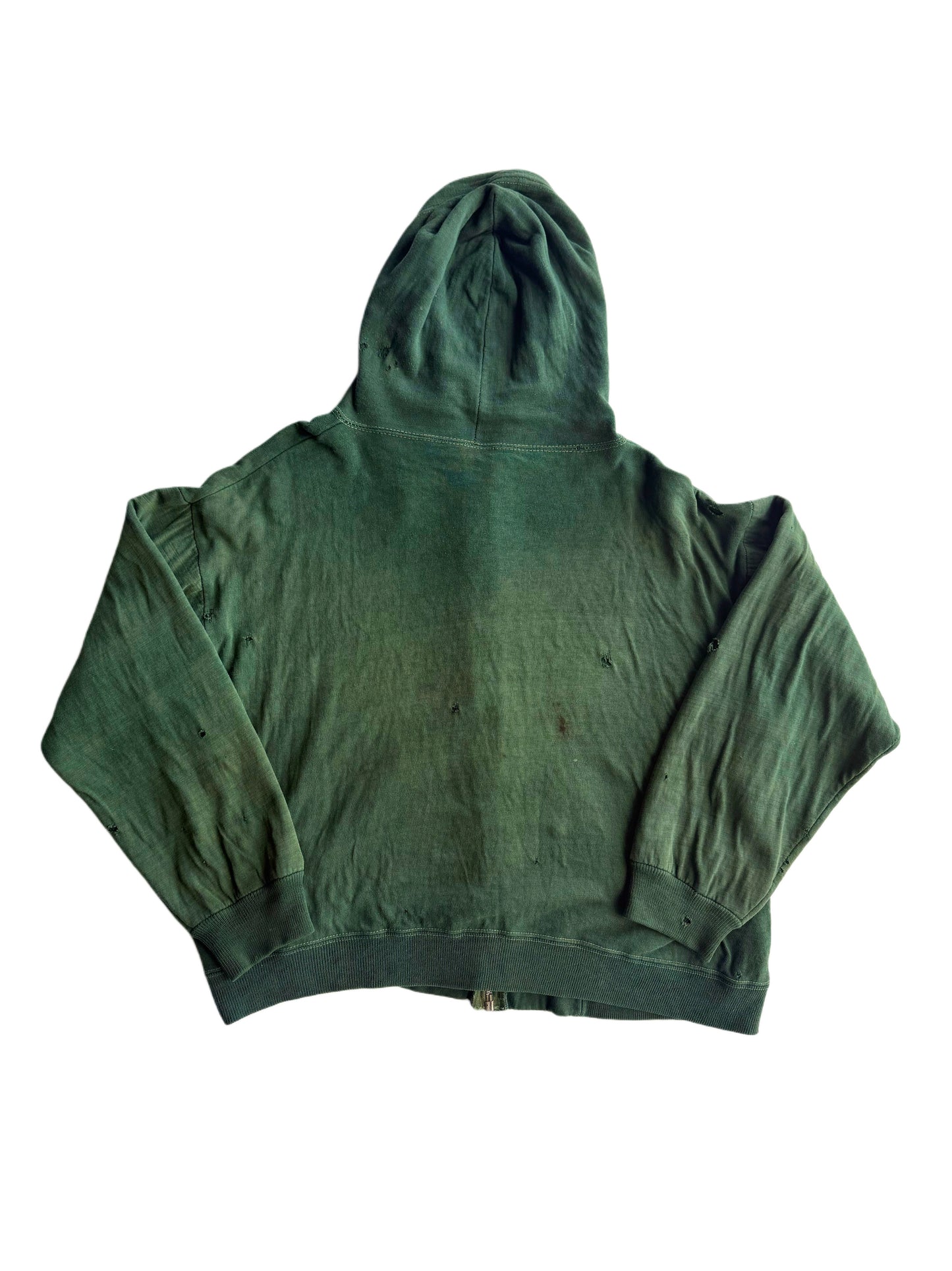 1950s Forest Green Distressed Zip Up Jacket (M/L)
