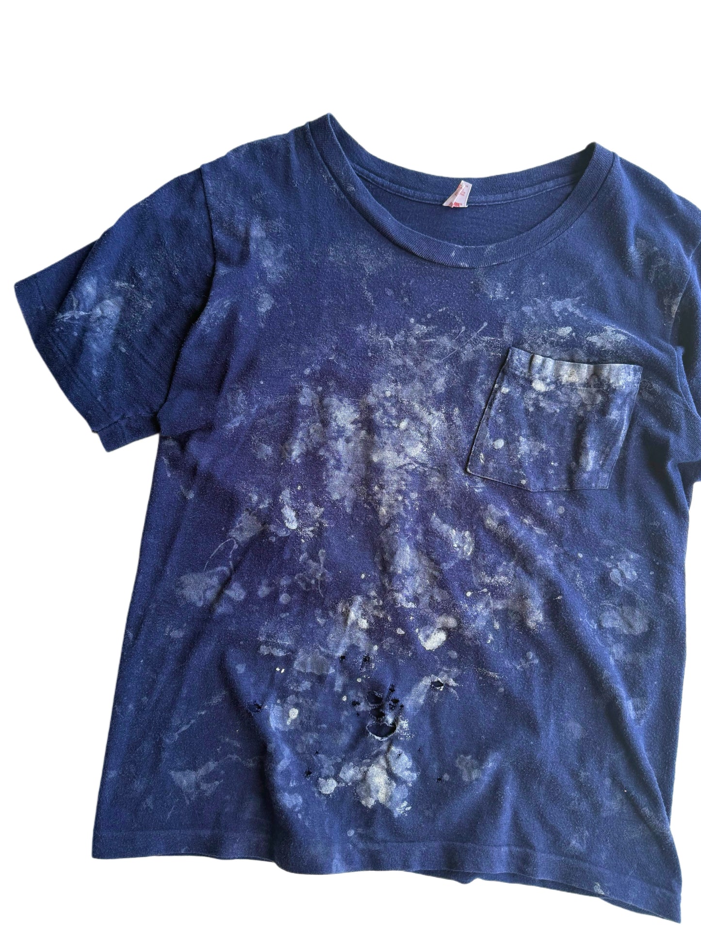 1960s Hanes Splatter Paint Navy Tee (S/M)