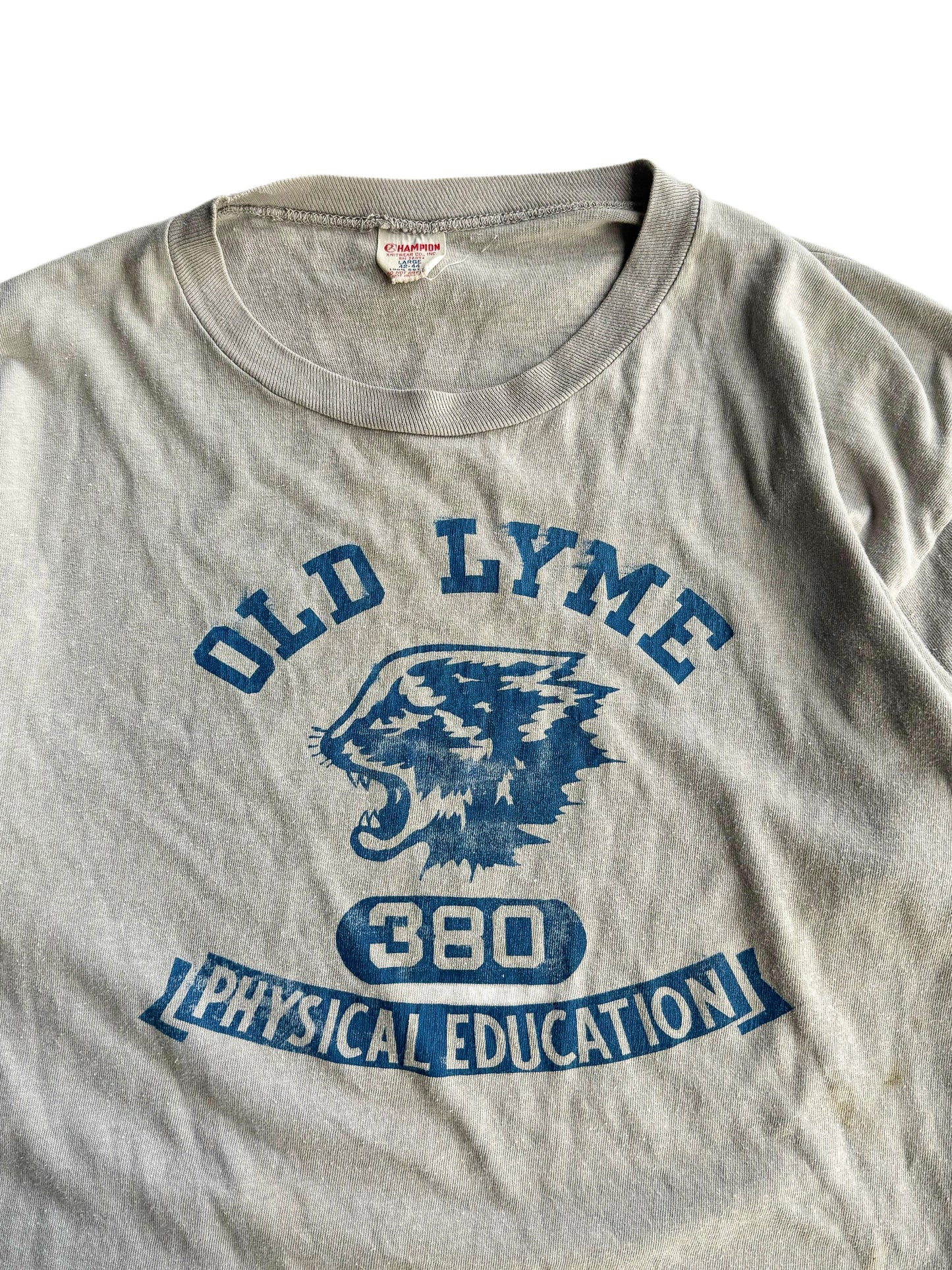 1960s Champion ‘Old Lyme’ Phys Ed Tee (M/L)