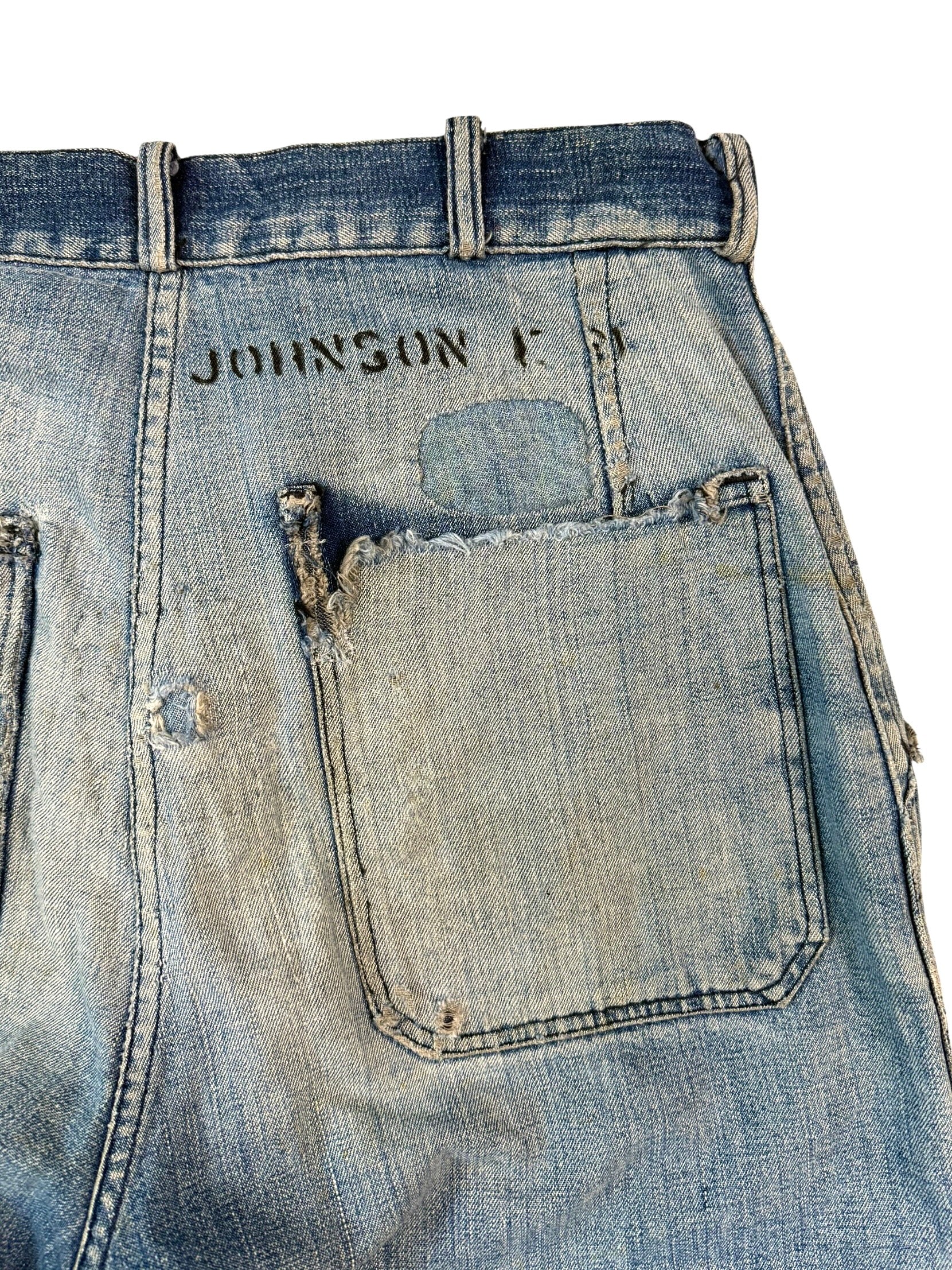 1940s WW2 Era US Navy Denim Dungarees (30)