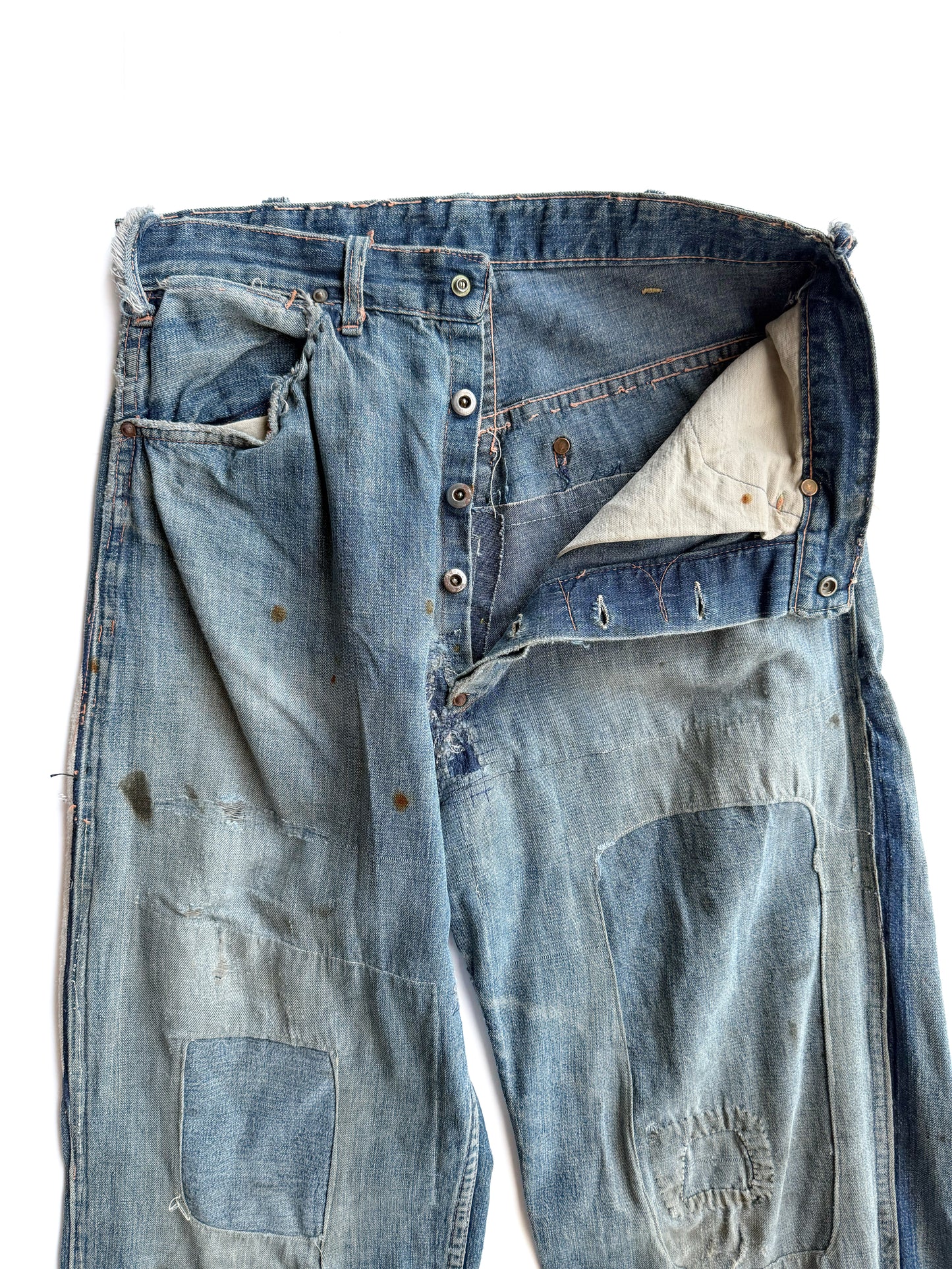 1940s ‘Crotch Rivet’ Donut Button Carpenter Jeans (29)