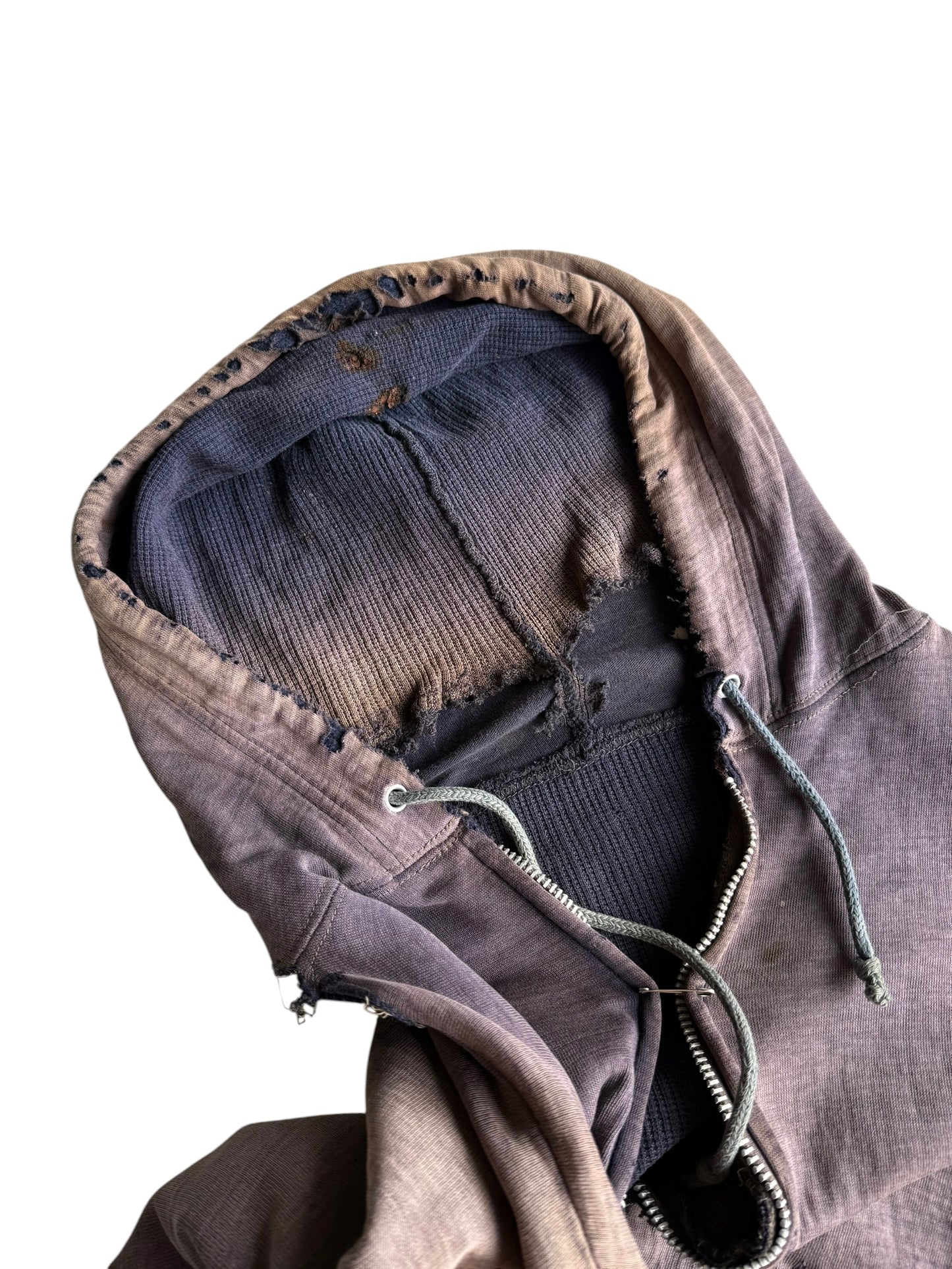 1940s Heavily Distressed and Sun Faded Zip Closure Jacket (S/M)