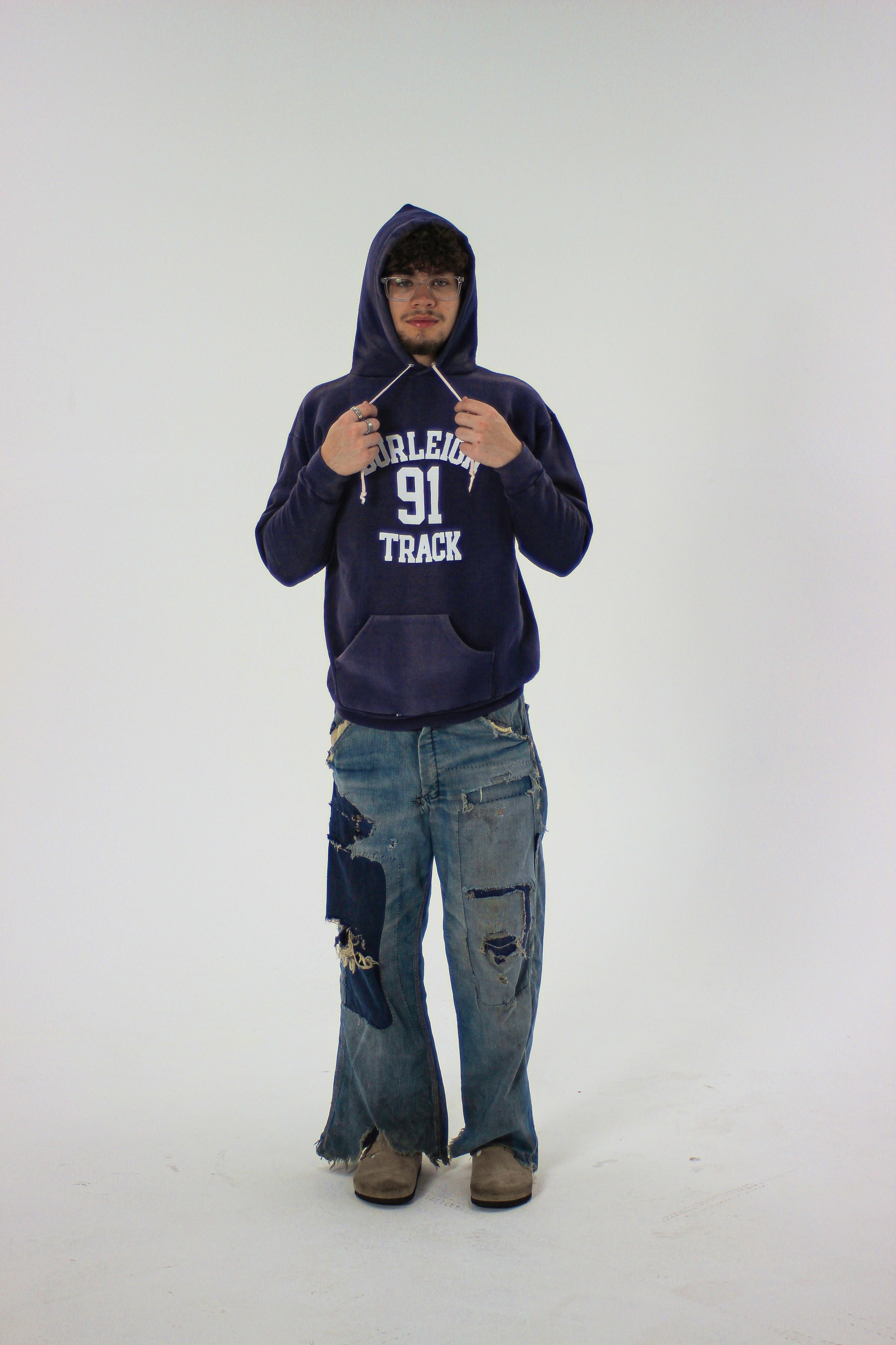1970s Sun Faded Track Hoodie (M/L)
