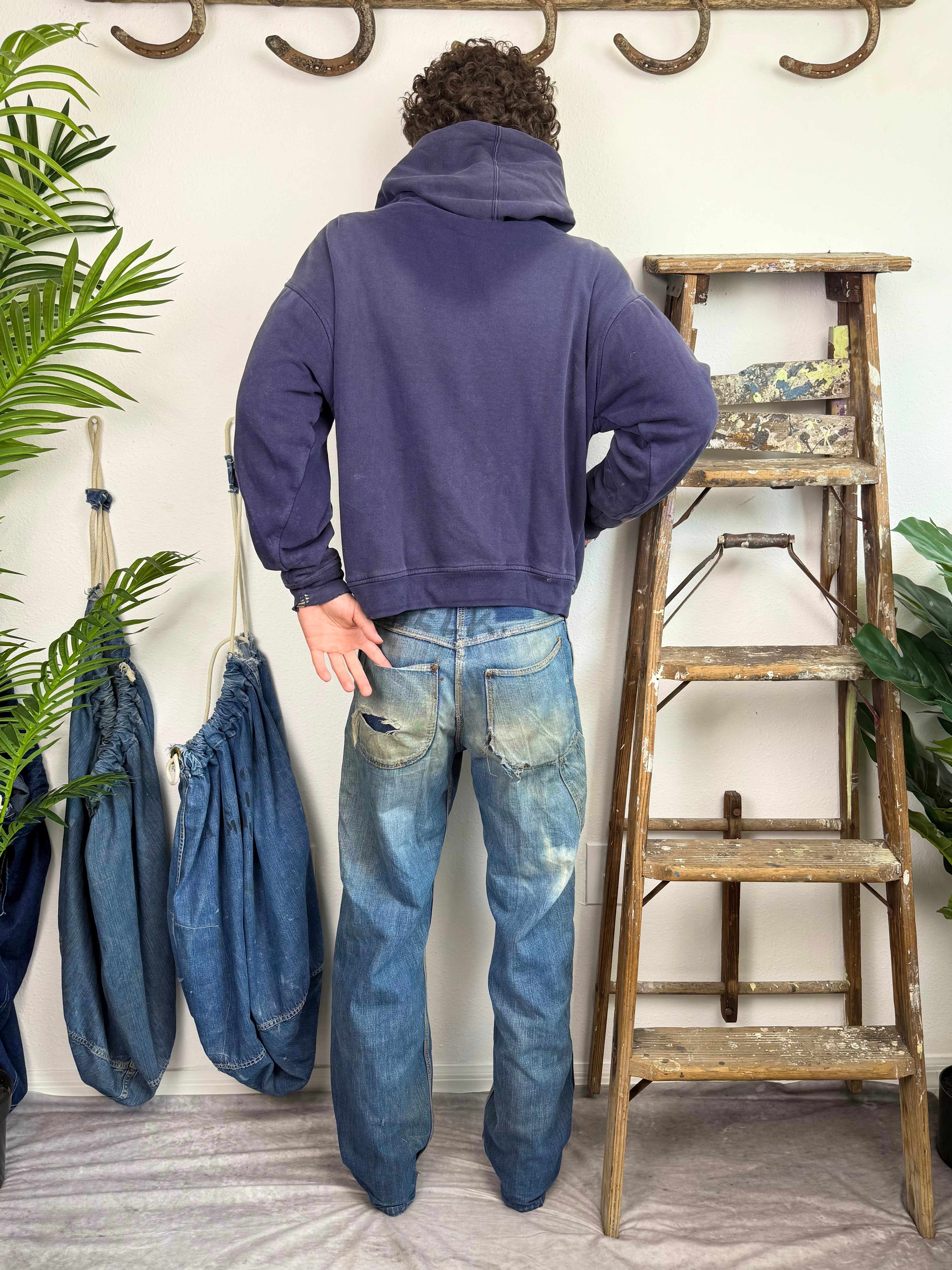 1970s Thermal ‘Hood Sun Fade’ Zip Up Jacket (L/XL)