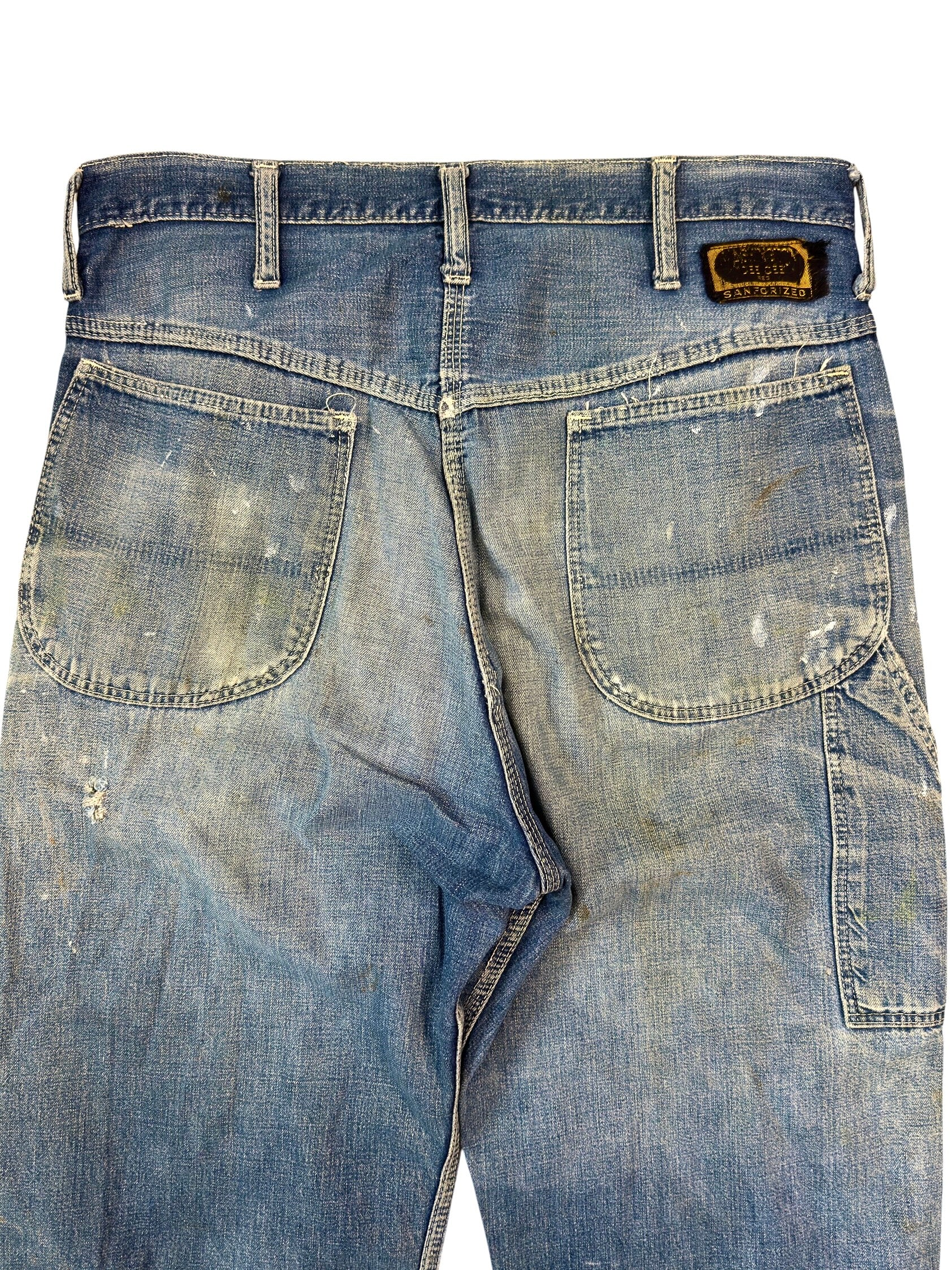 1950s Distressed Paint Splatter Carpenter Jeans (33)