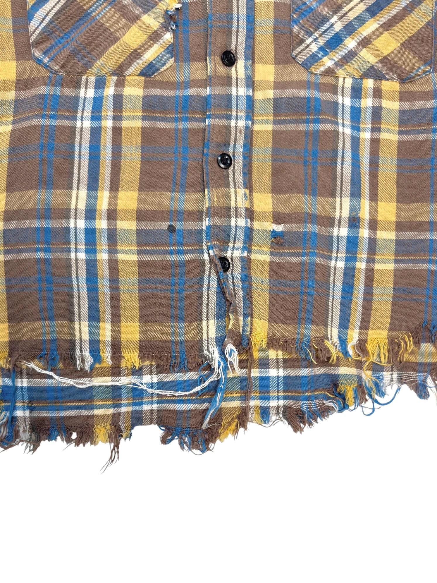 1940s Thrashed & Chopped Cotton Flannel (S/M)