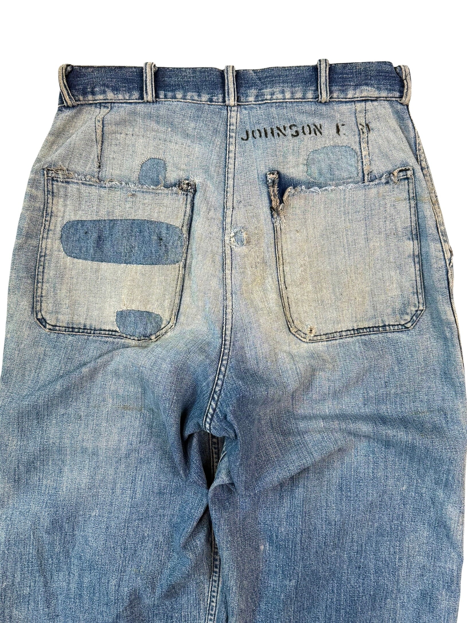 1940s WW2 Era US Navy Denim Dungarees (30)