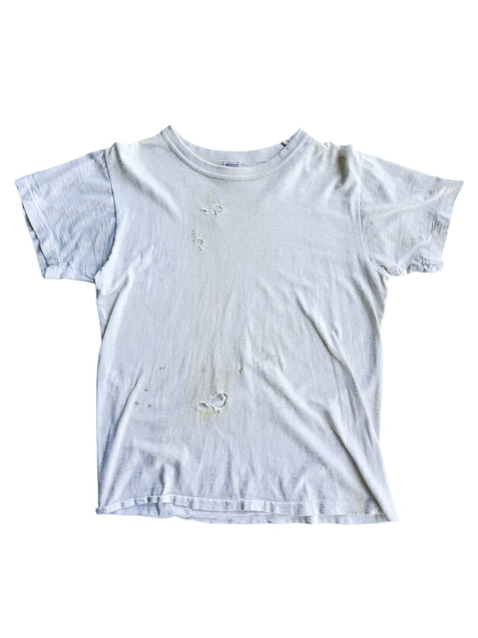 1950s Perfectly Distressed White Tee (S/M)