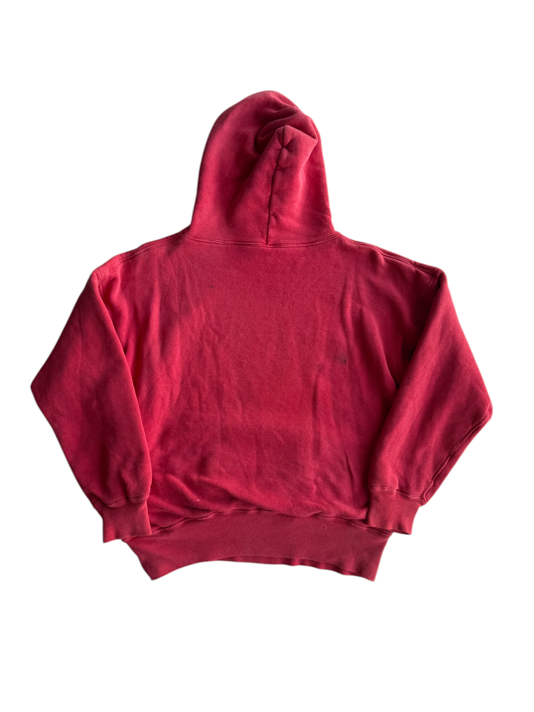 1950s ‘White Belly’ Thermal Lined Red Hoodie (XL)
