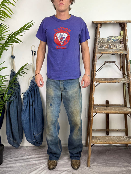1960s Sun Faded Dayton Gems Hockey Tee (S/M)