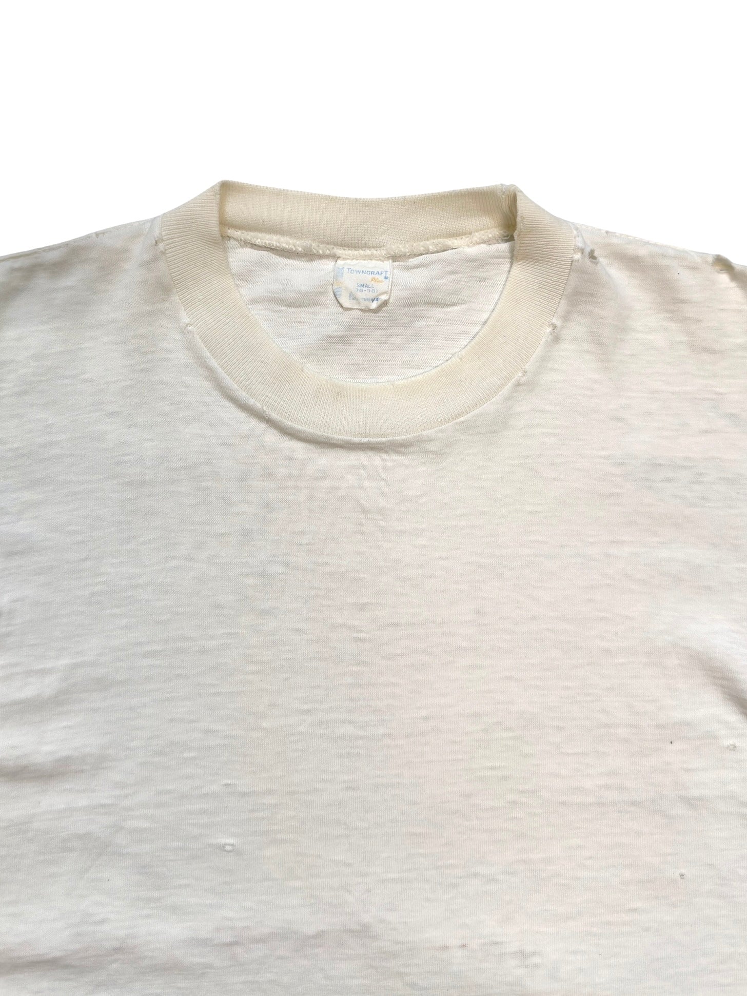 1950s Perfectly Thrashed White Tee (S/M)