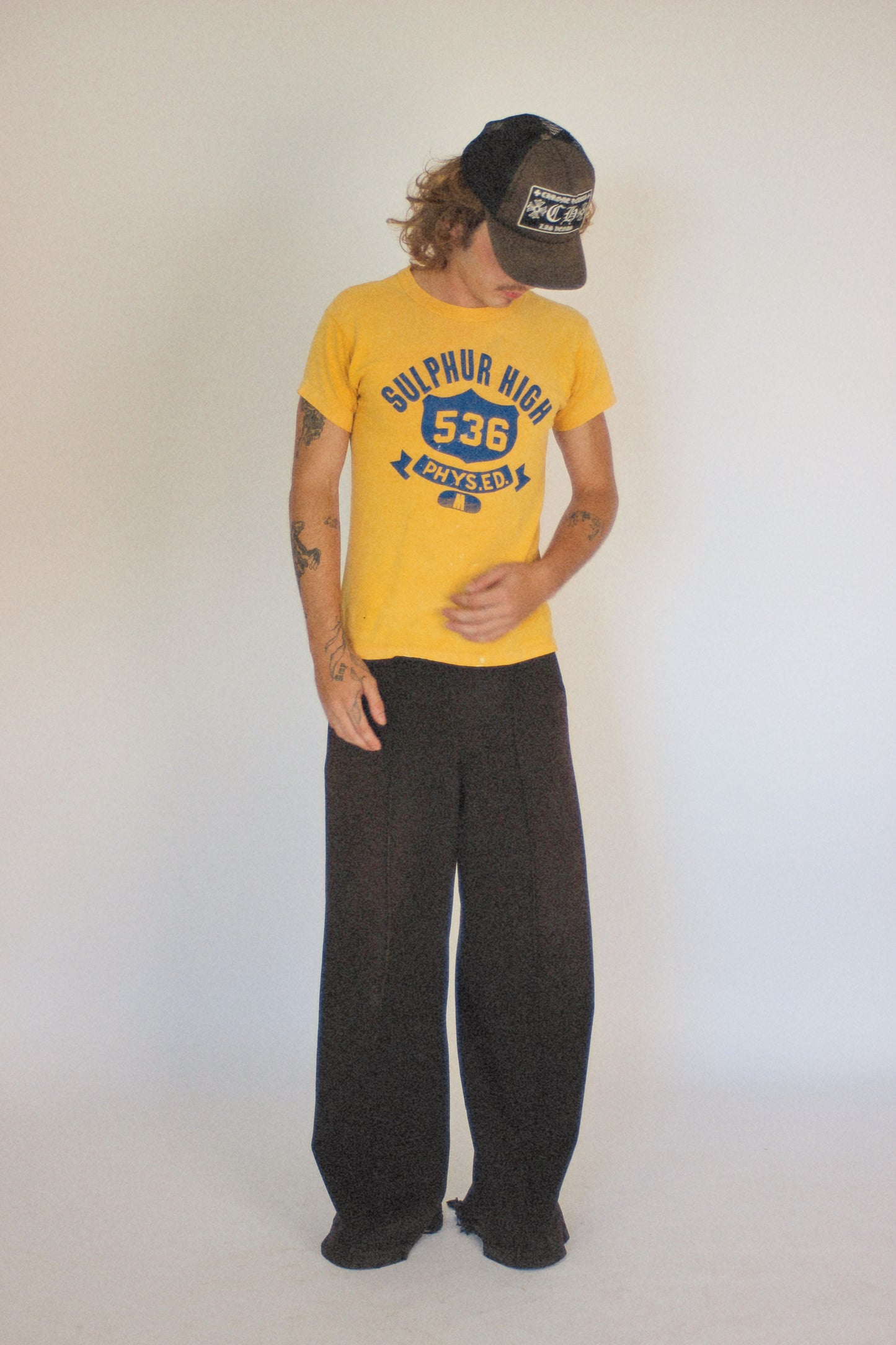 1950s ‘Sulphur High’ Sun Faded Phys Ed Tee (S/M)
