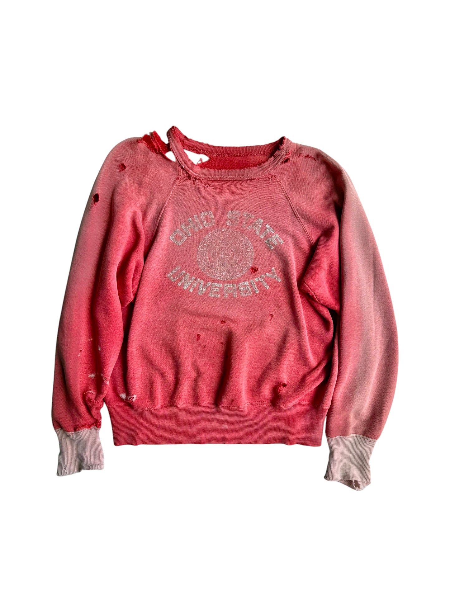1950s Sun Faded Thrashed ‘Ohio State’ Sweatshirt (M/L)