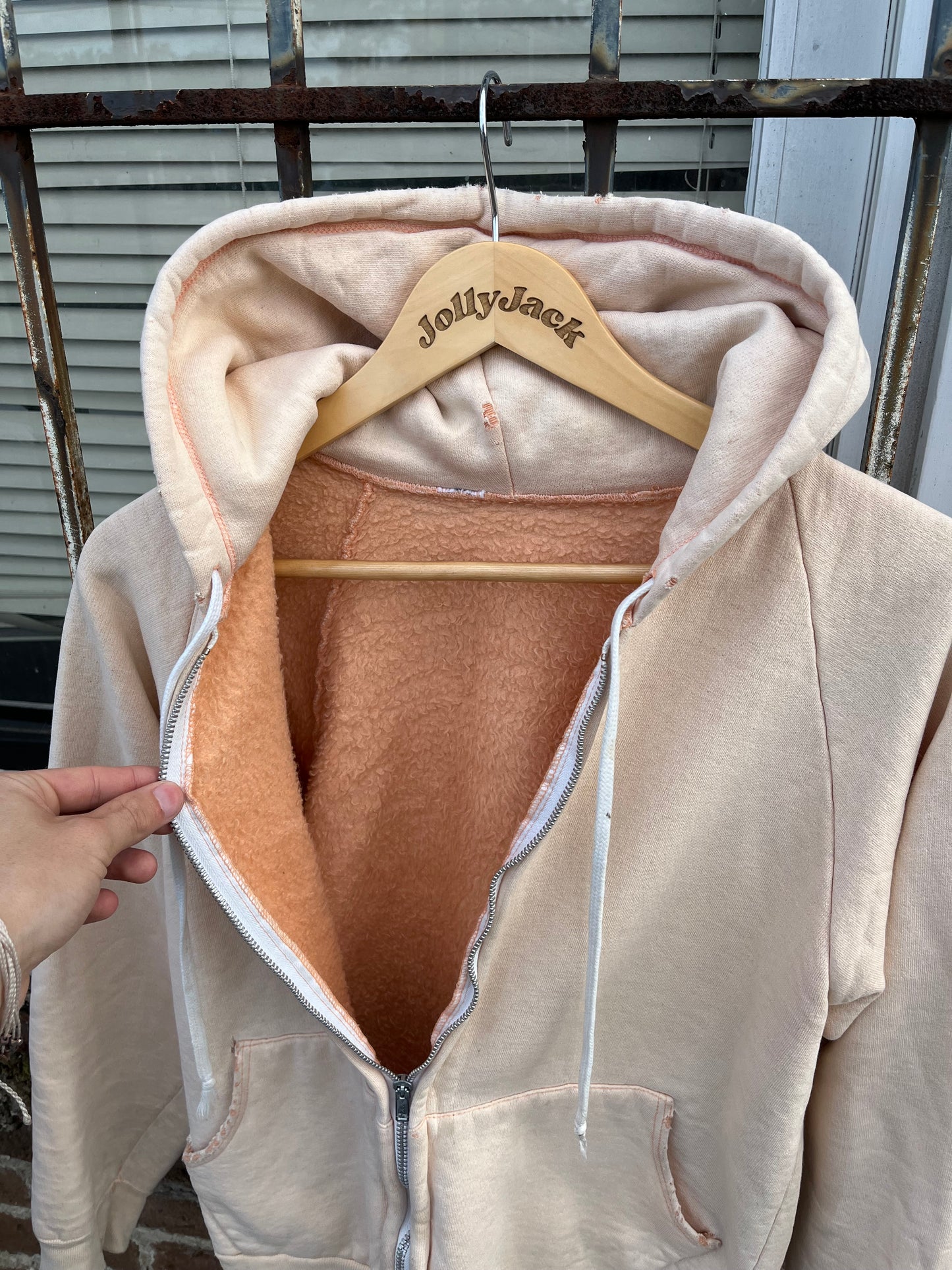 1960’s Faded Orange Zip Up (S/M)